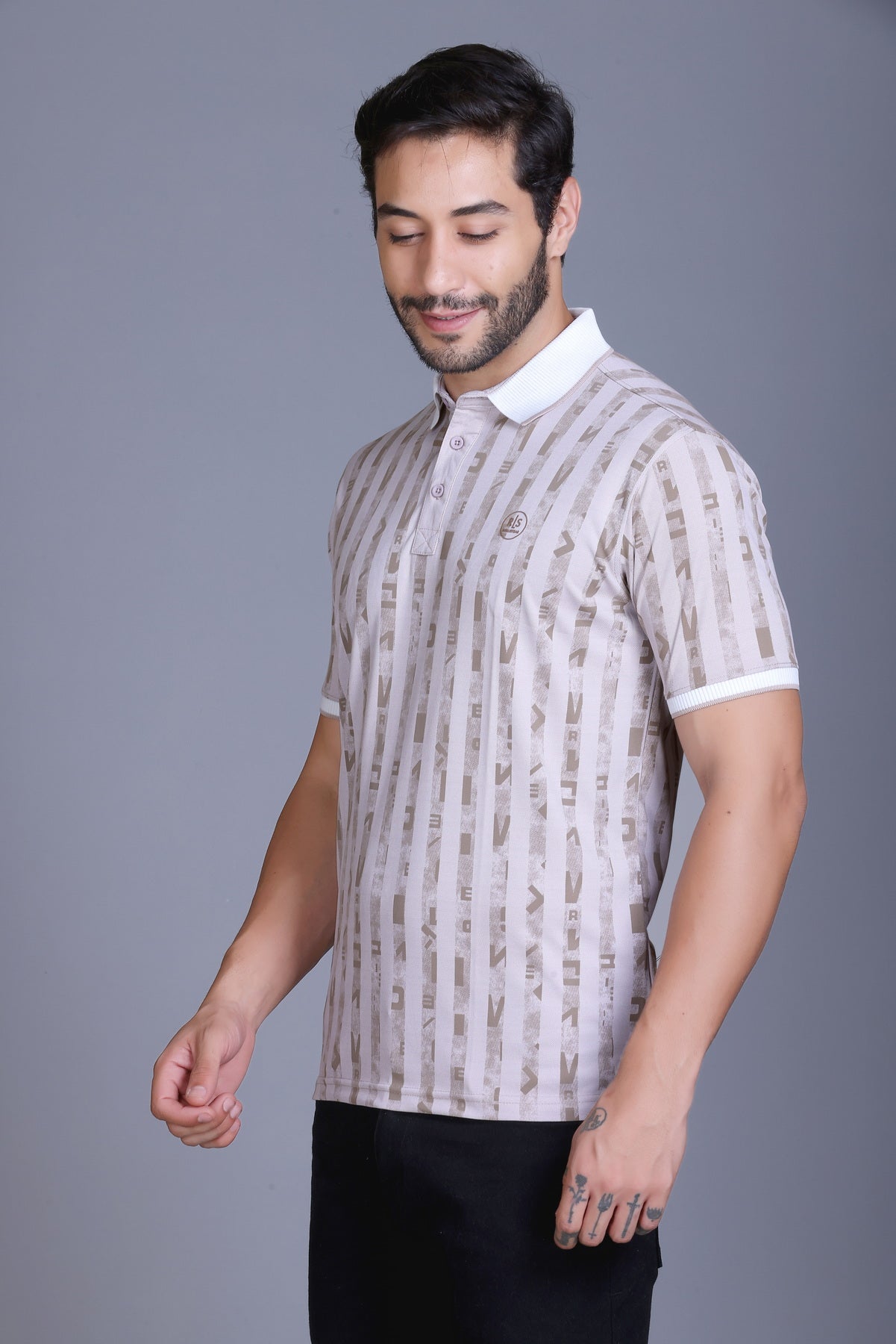 Men's Camel Collar T-Shirt