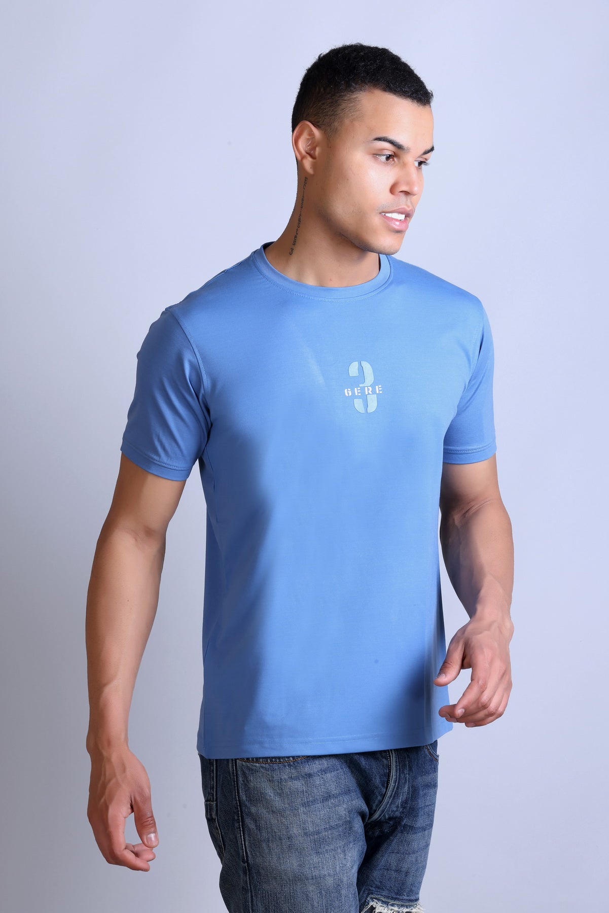 Men's Printed Round Neck T-Shirt