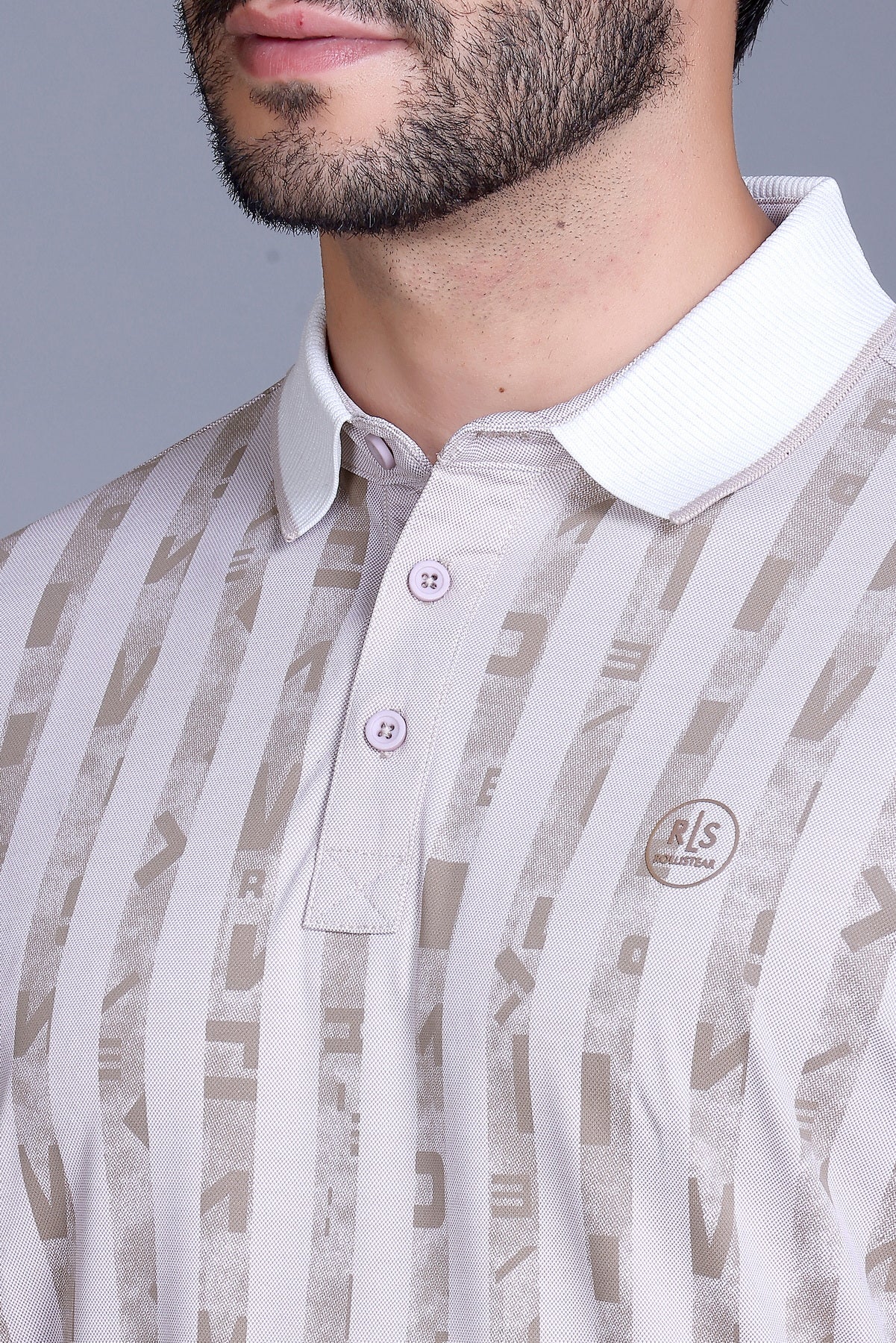 Men's Camel Collar T-Shirt