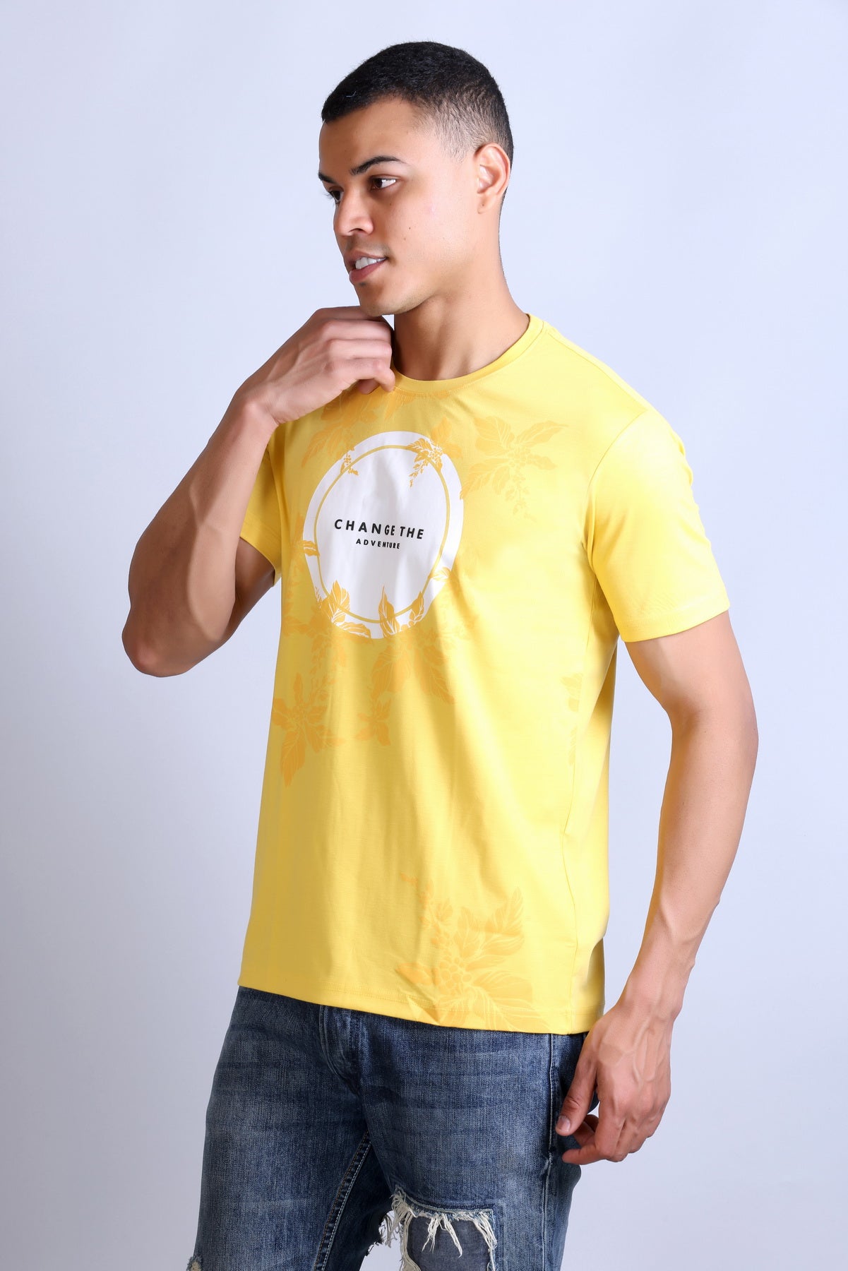 Men's Printed Round Neck T-Shirt