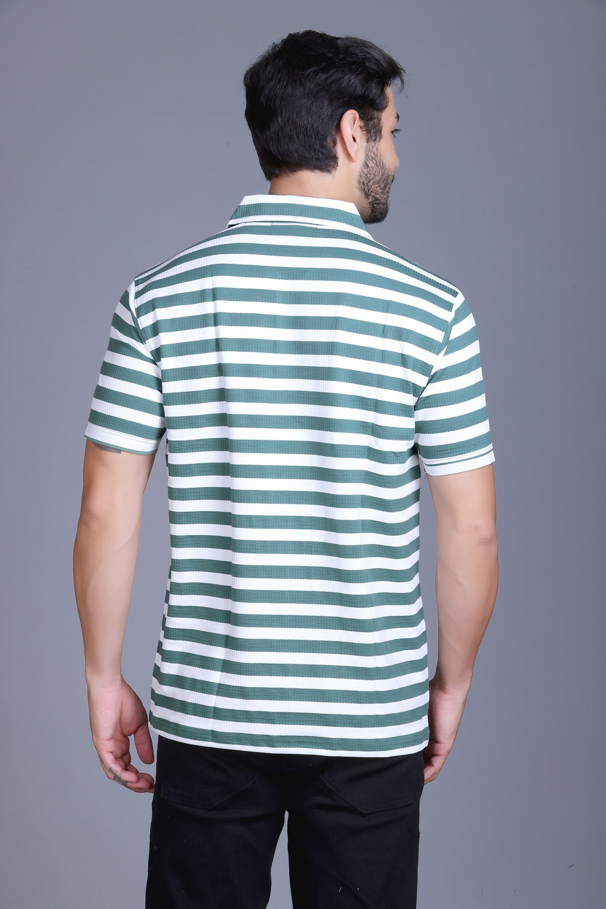 Men's Green Collar T-Shirt