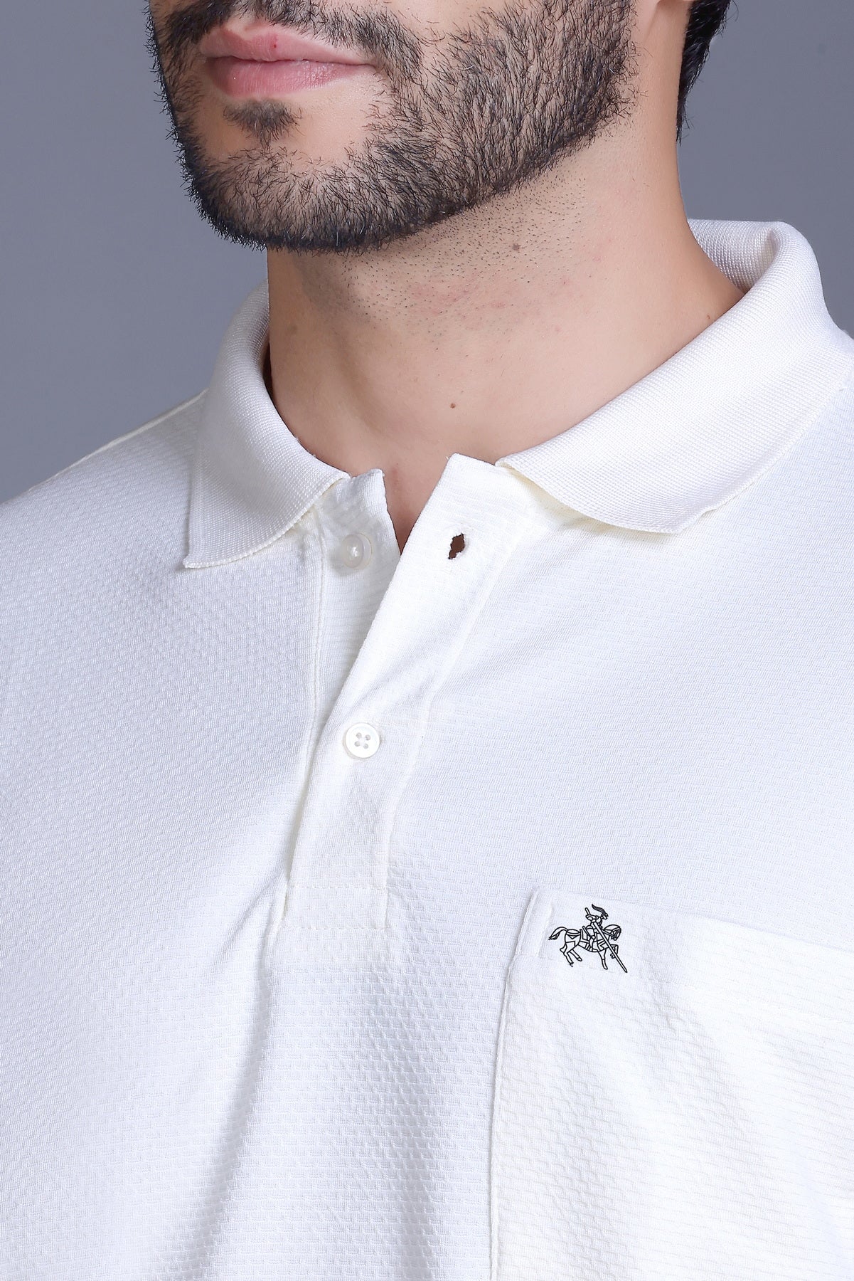 Men's Cream Collar T-Shirt