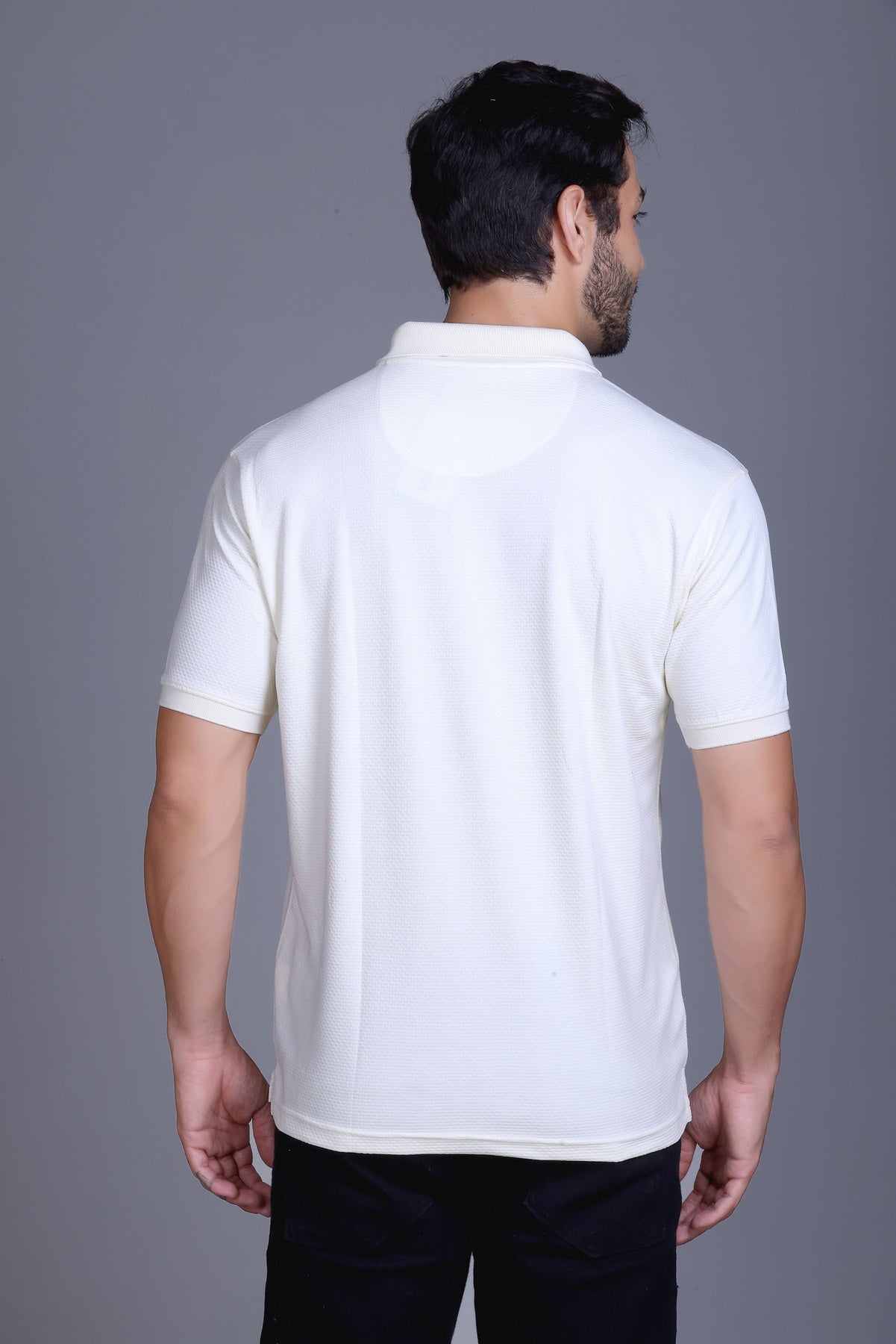 Men's Cream Collar T-Shirt