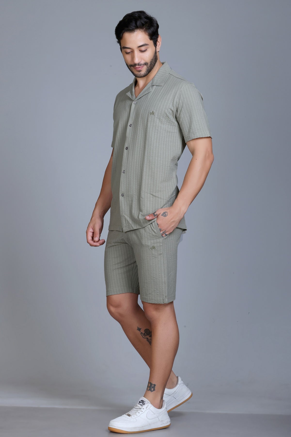 Men Cotton Regular Fit Coord Set