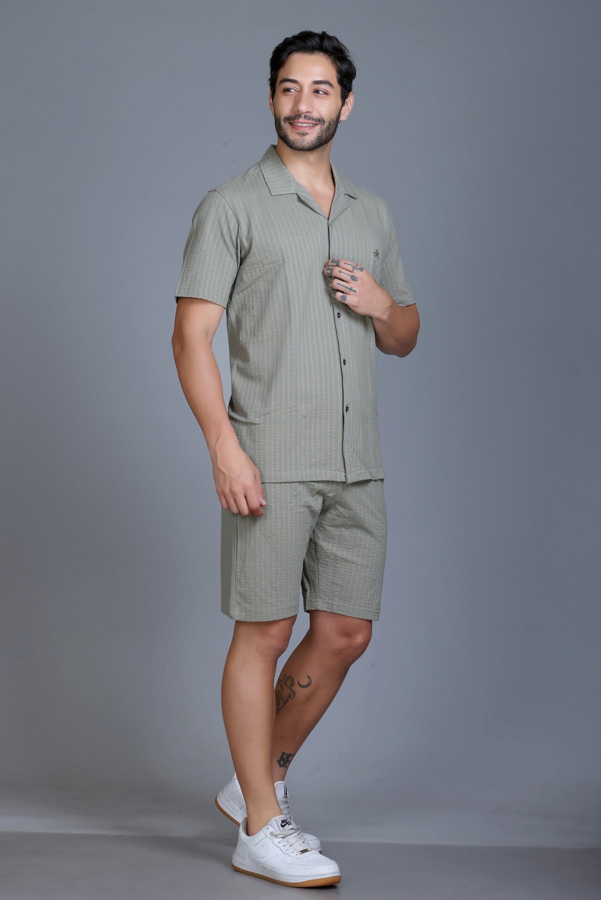 Men Cotton Regular Fit Coord Set