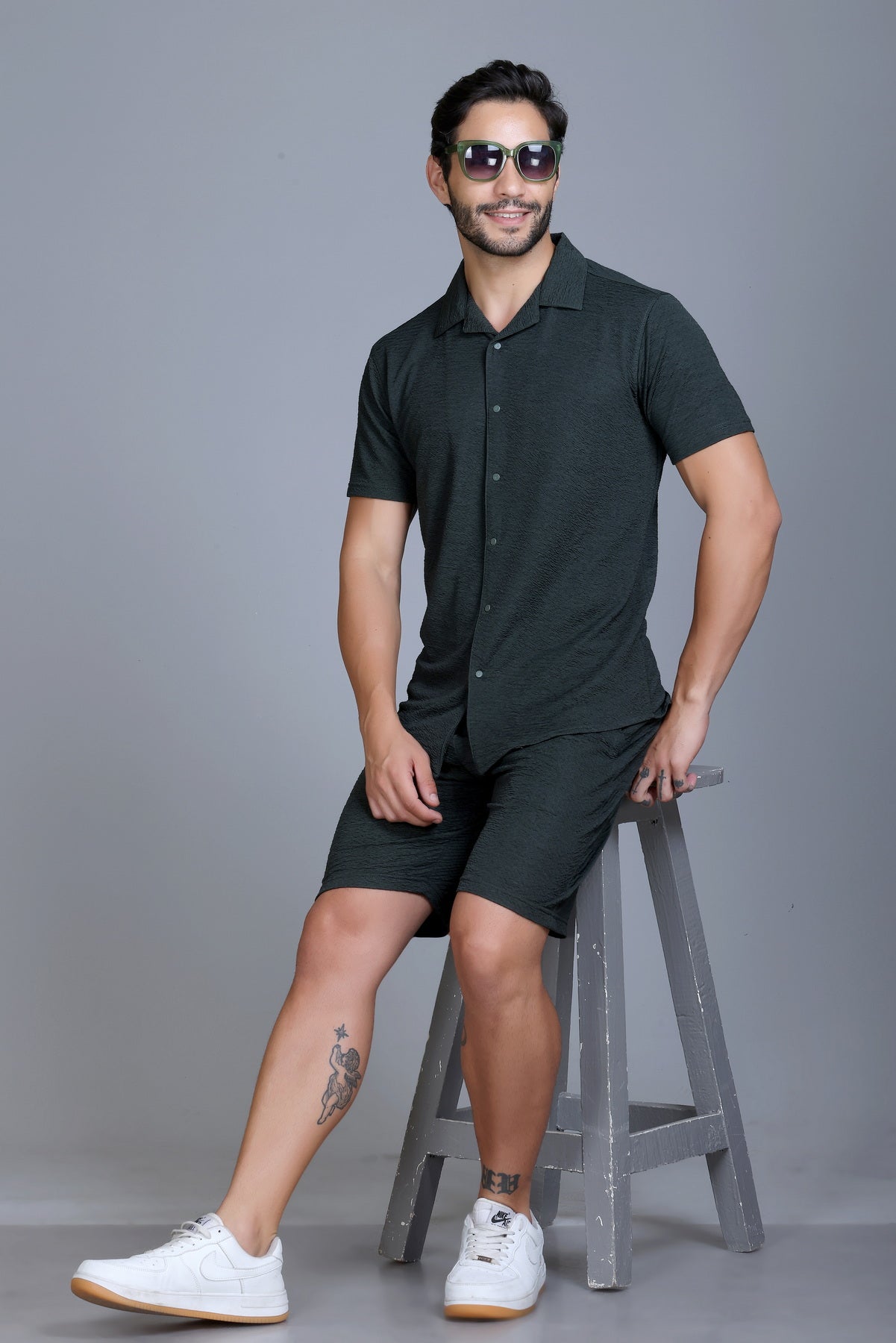 Men Cotton Regular Fit Coord Set