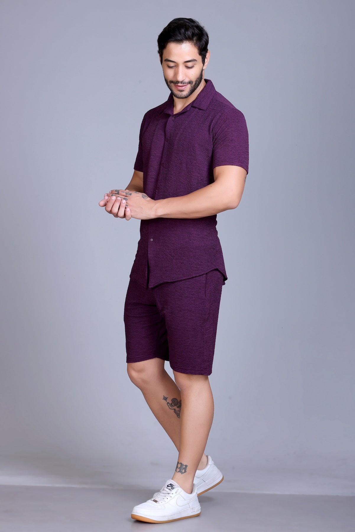 Men Cotton Regular Fit Coord Set