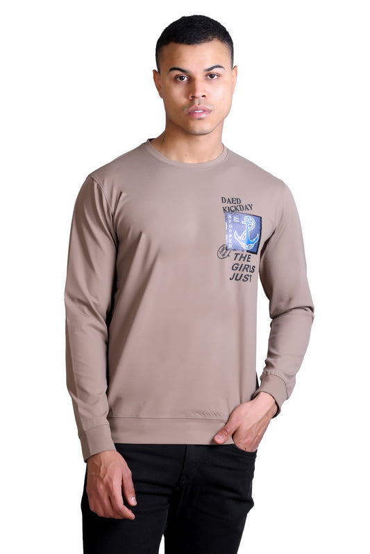 Men's Printed Round Neck Sweatshirt