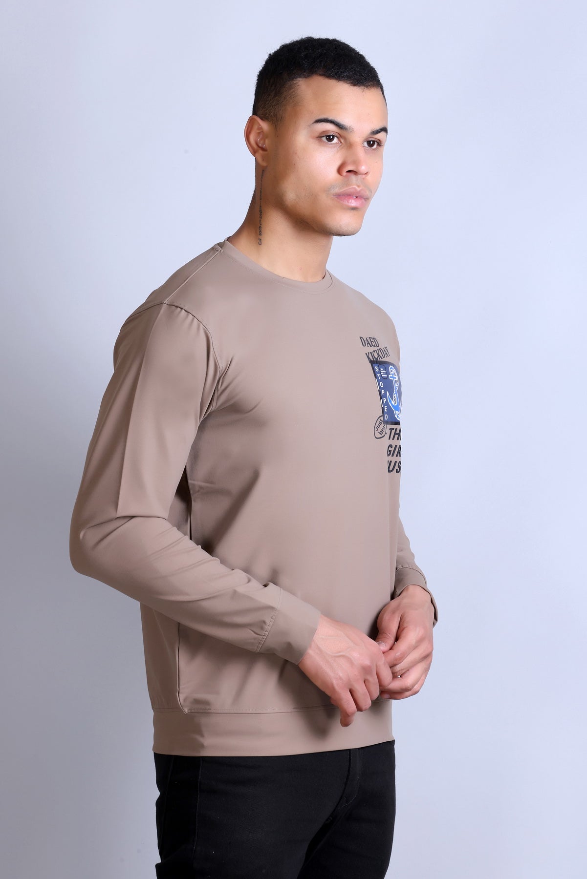 Men's Printed Round Neck Sweatshirt