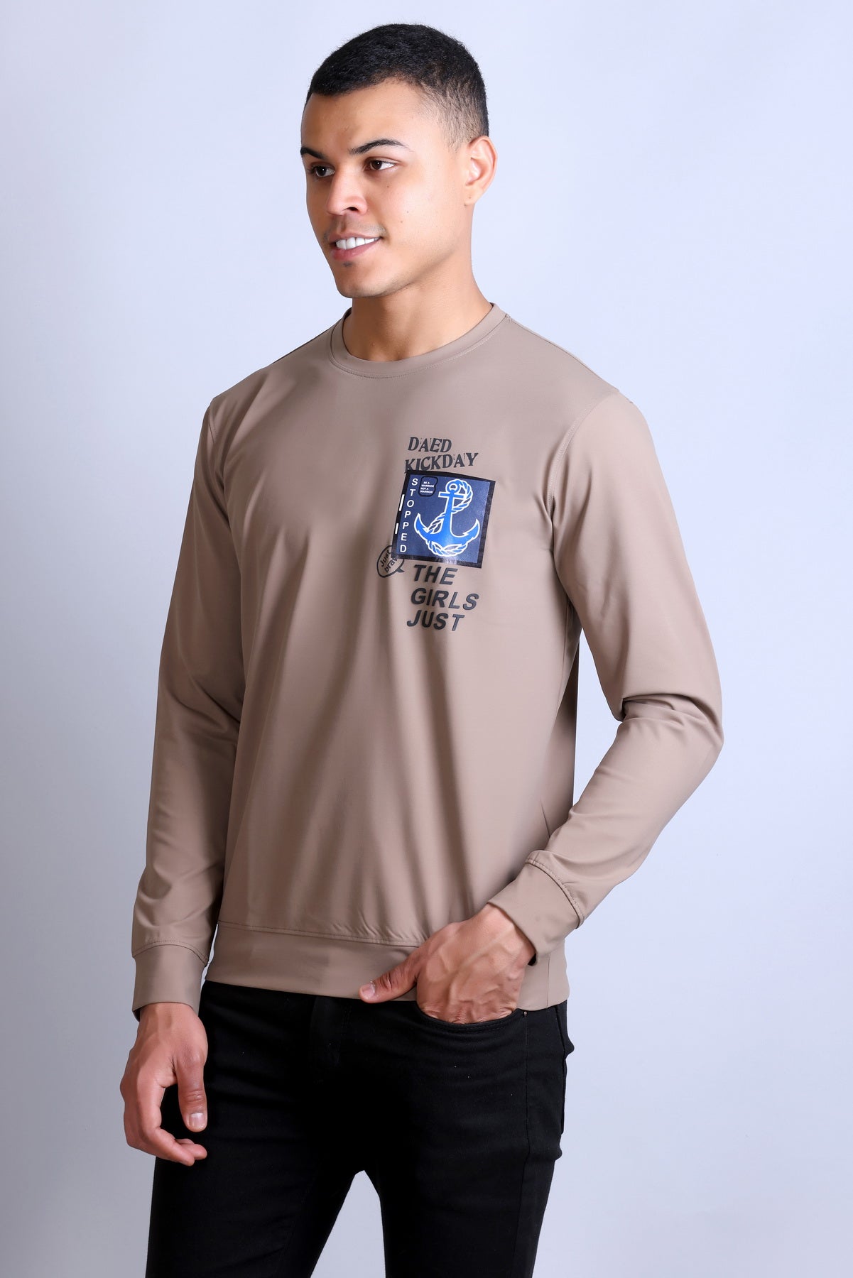 Men's Printed Round Neck Sweatshirt