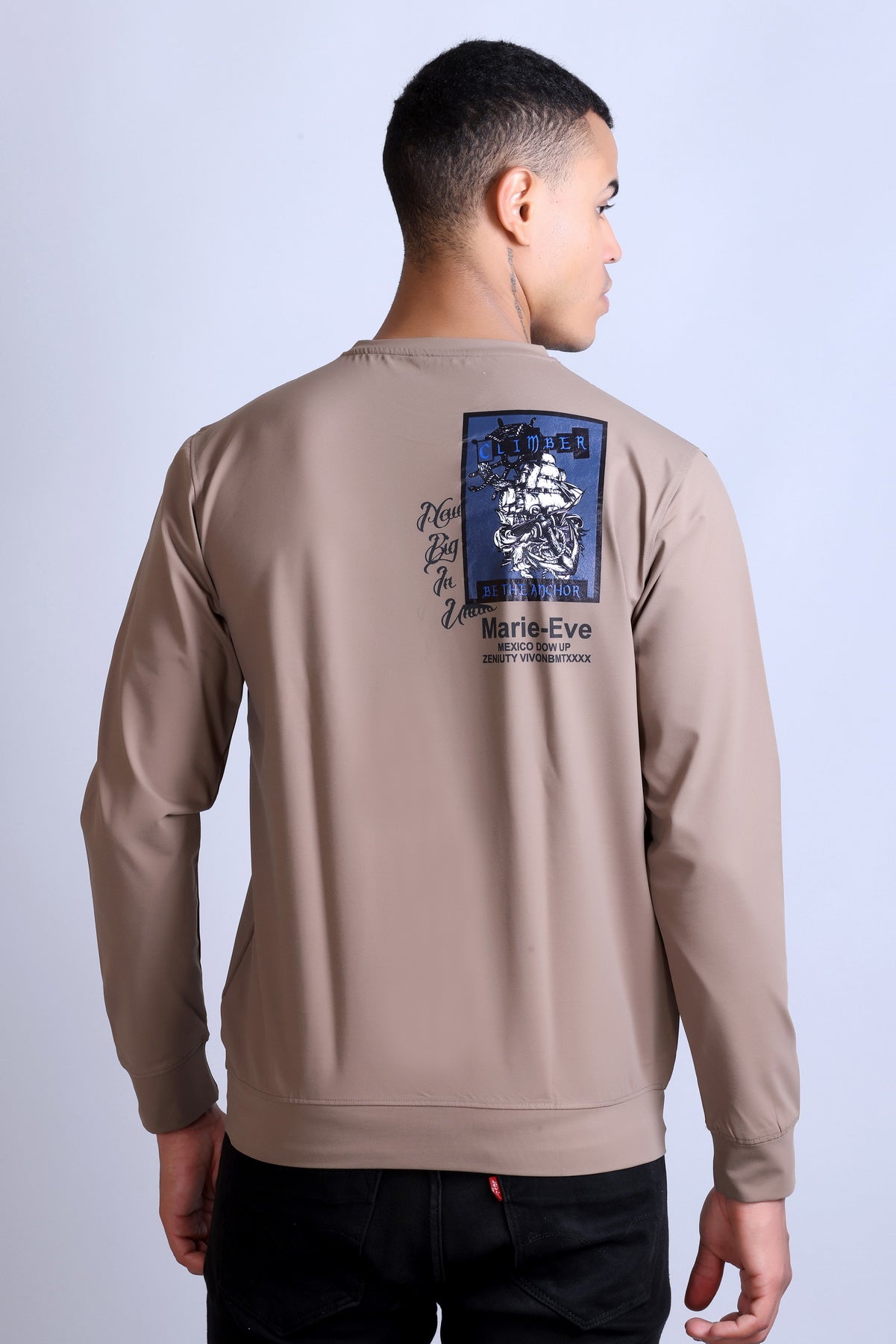 Men's Printed Round Neck Sweatshirt