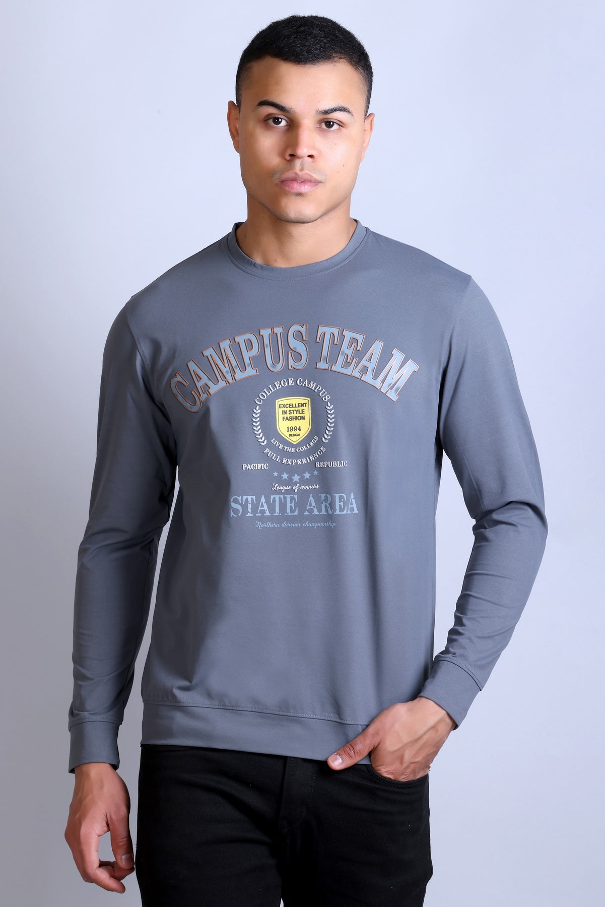 Men's Printed Round Neck Sweatshirt