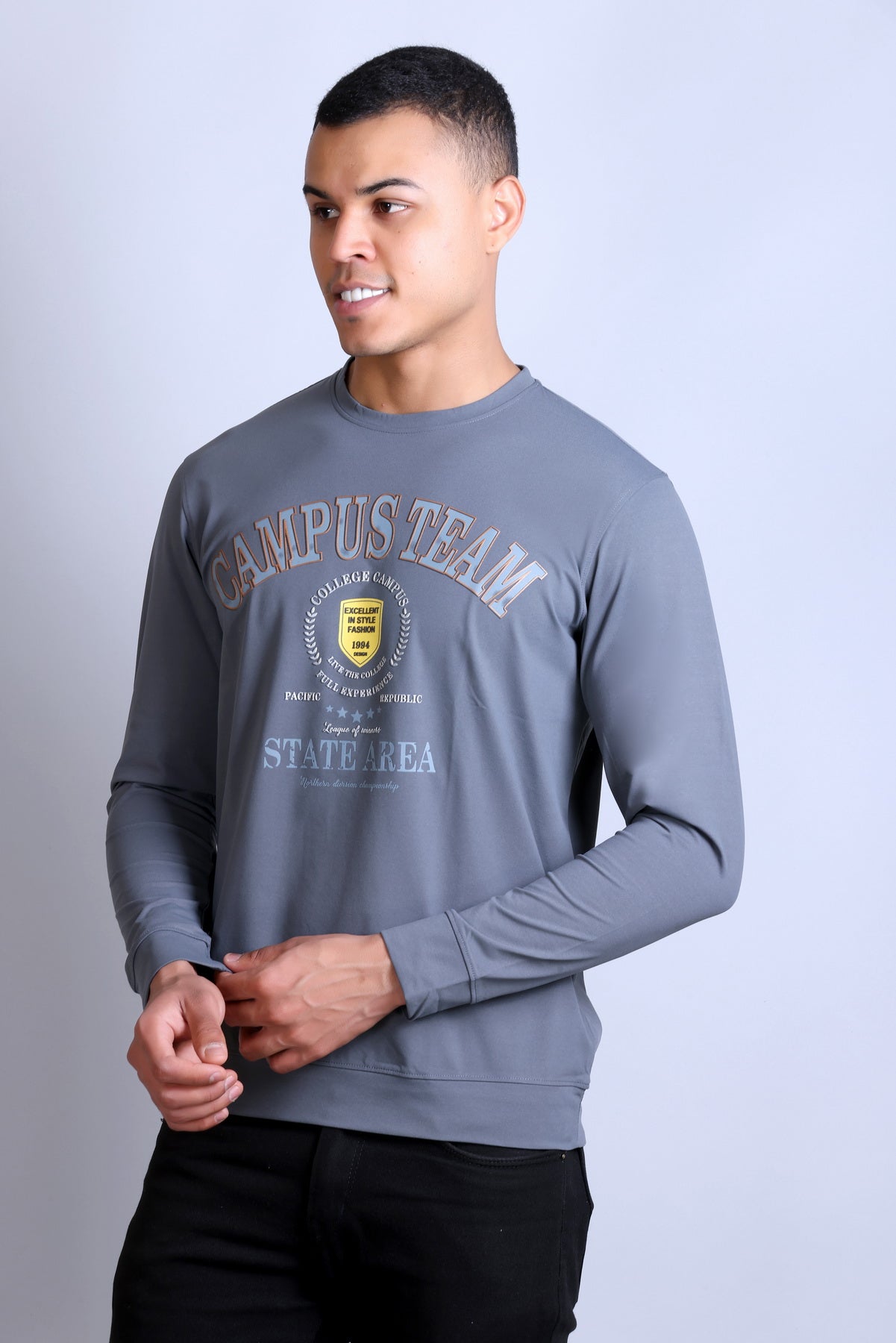 Men's Printed Round Neck Sweatshirt