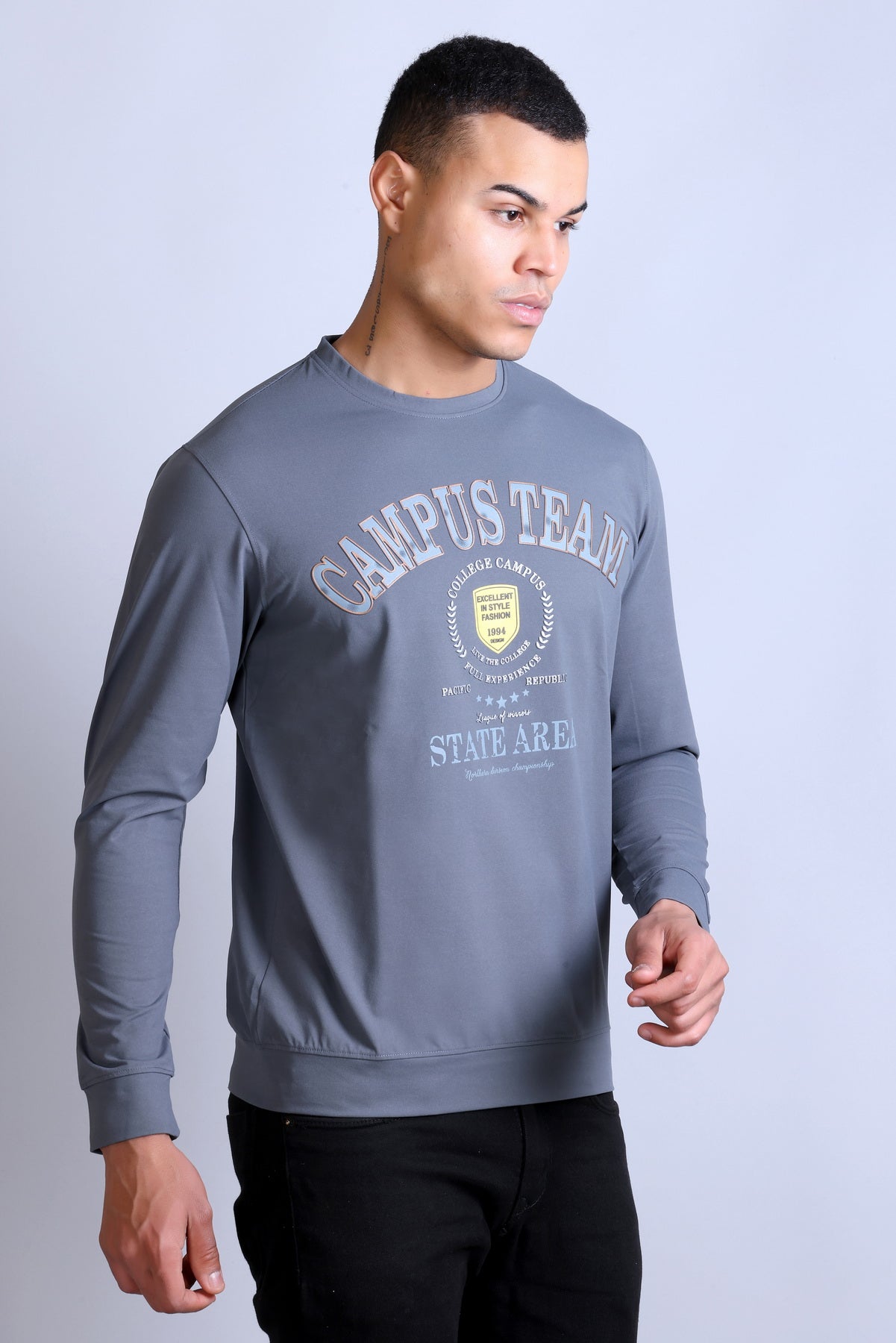 Men's Printed Round Neck Sweatshirt