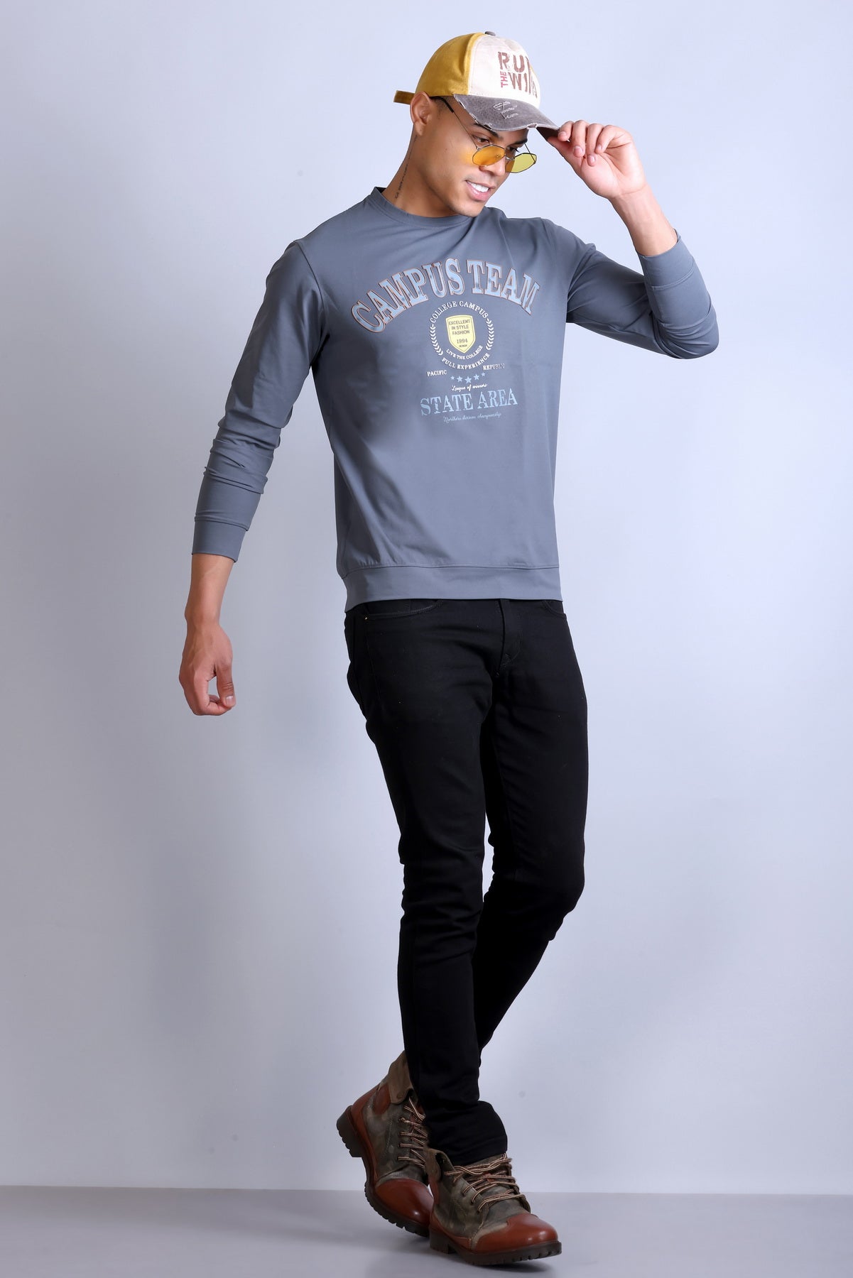 Men's Printed Round Neck Sweatshirt