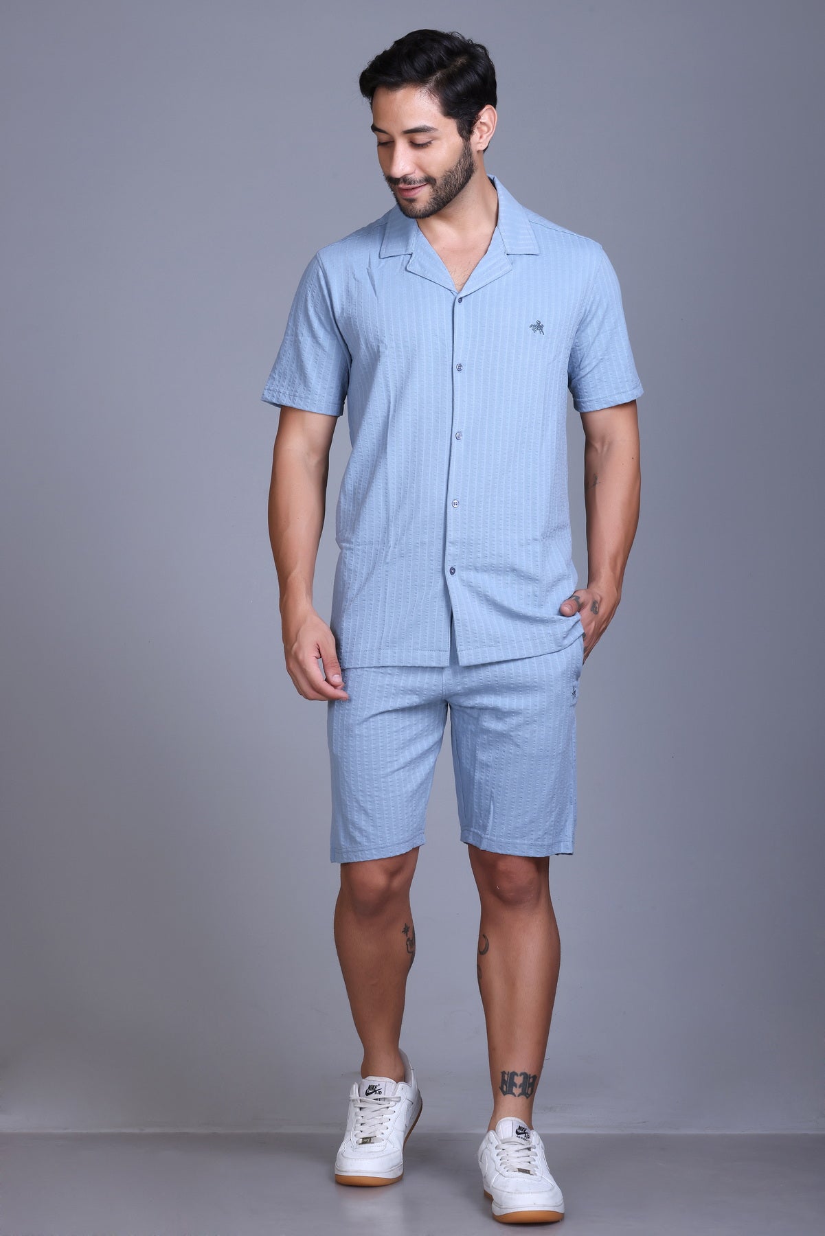 Men Cotton Regular Fit Coord Set