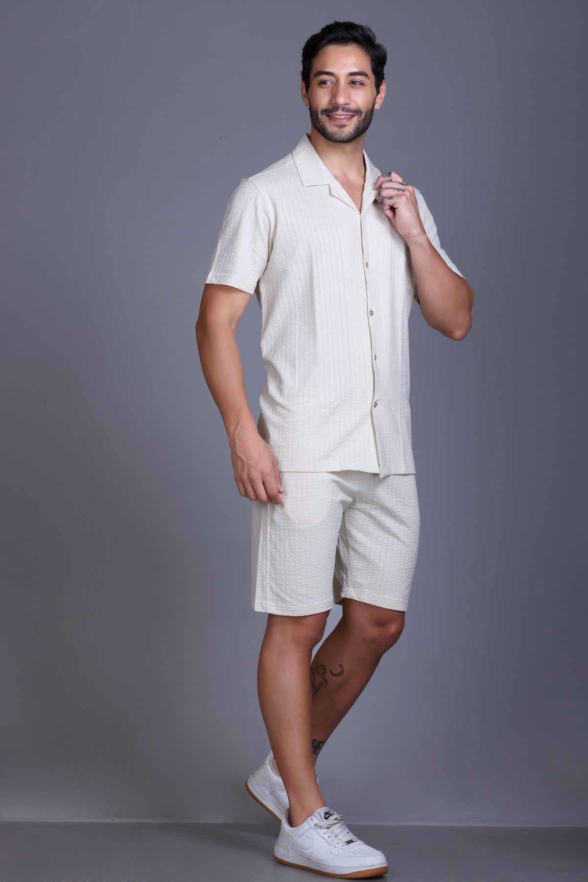 Men Cotton Regular Fit Coord Set