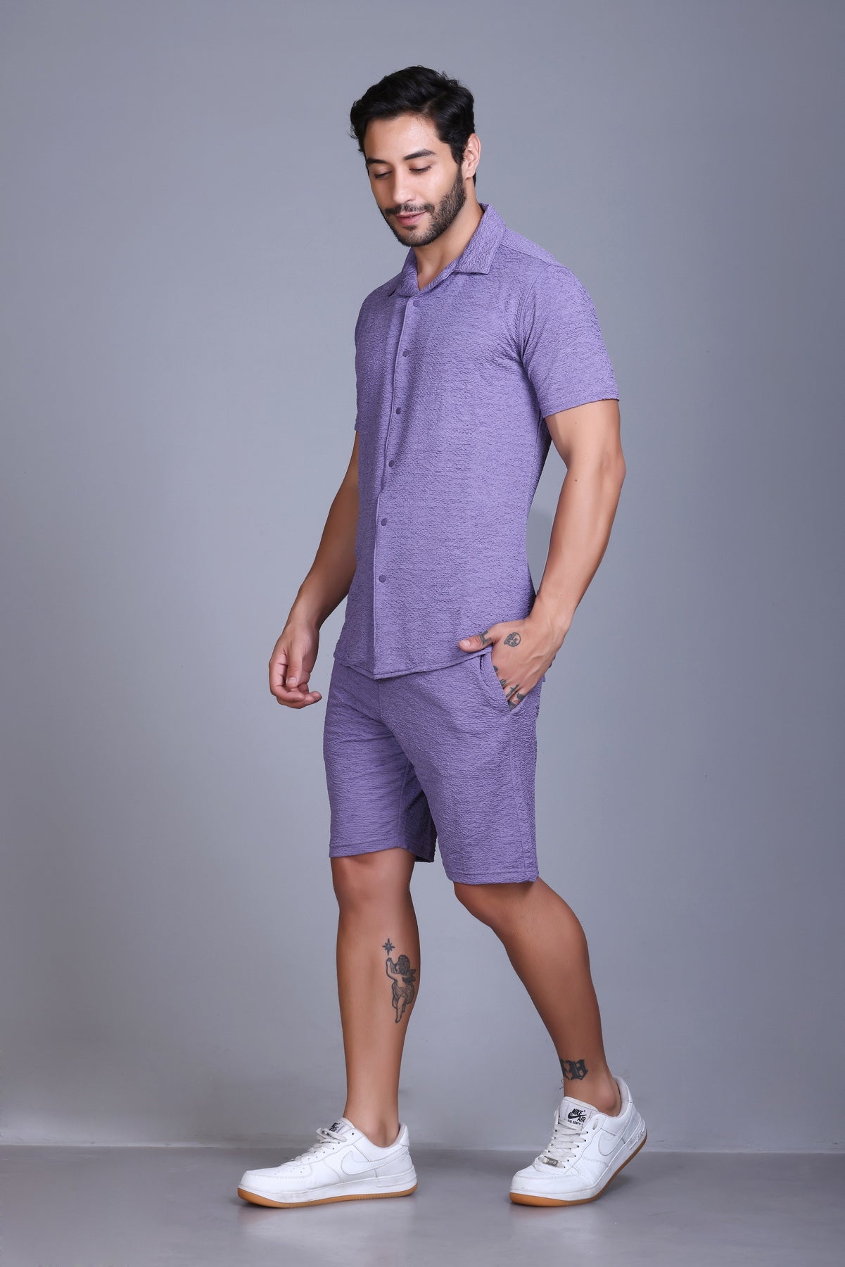 Men Cotton Regular Fit Coord Set