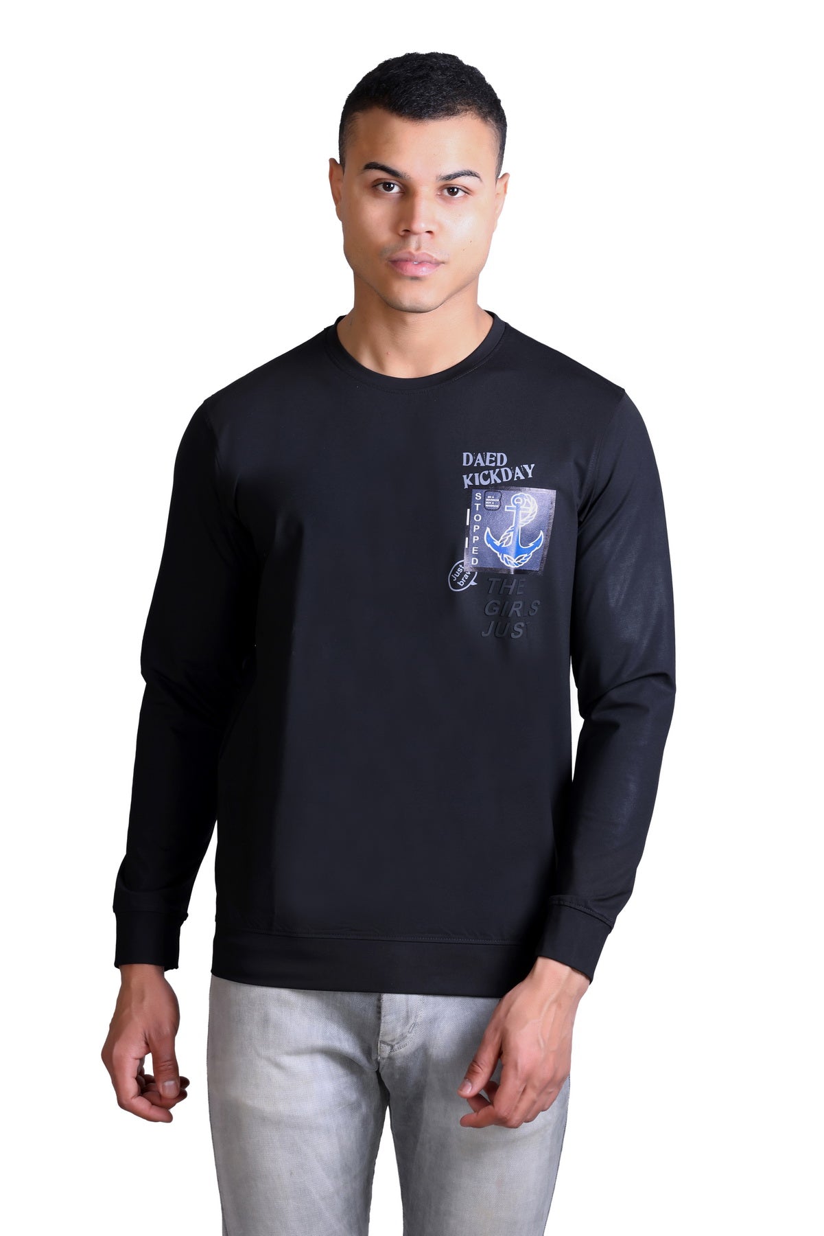 Men's Printed Round Neck Sweatshirt