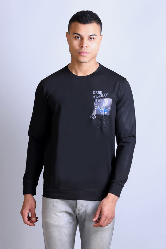Men's Printed Round Neck Sweatshirt
