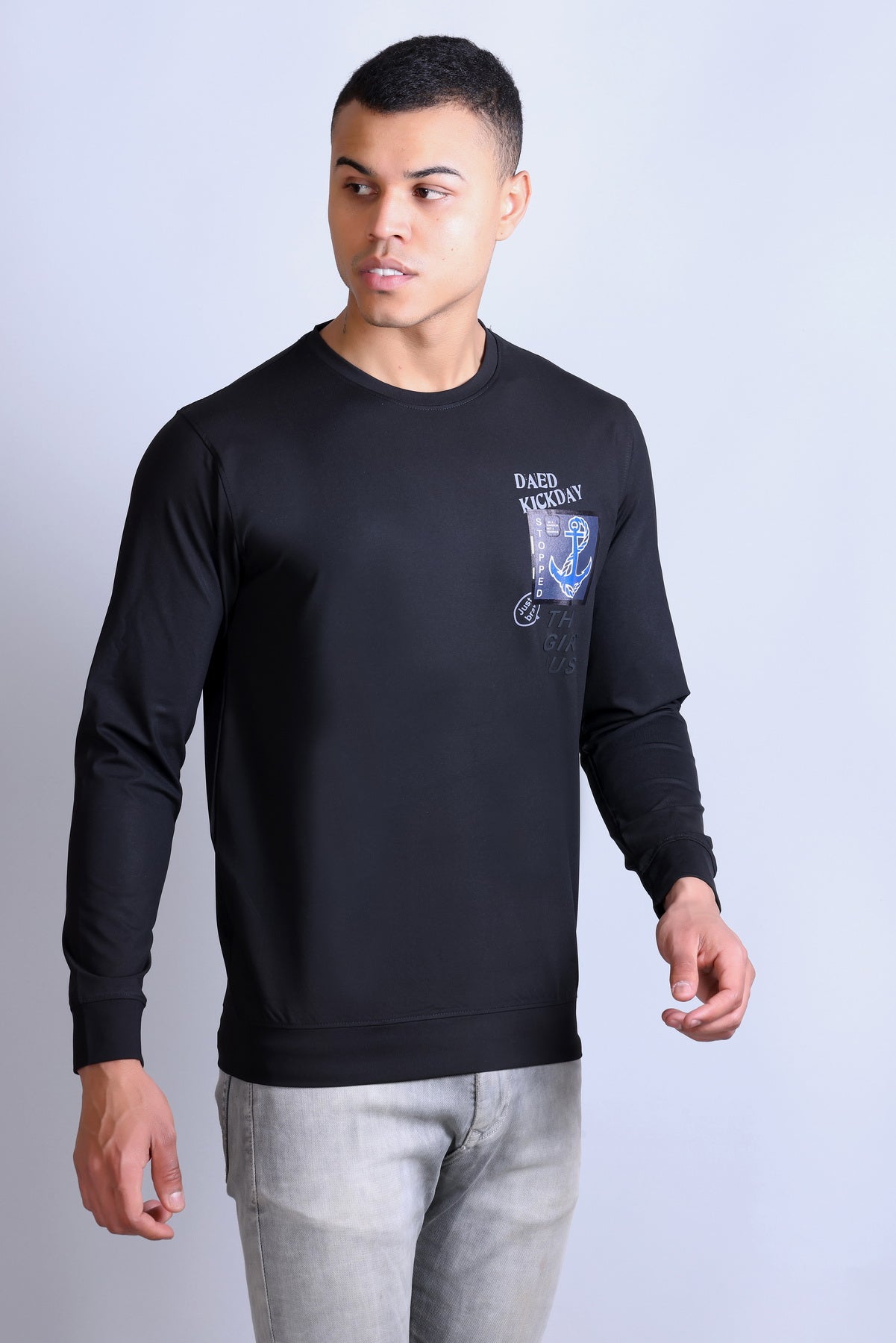 Men's Printed Round Neck Sweatshirt