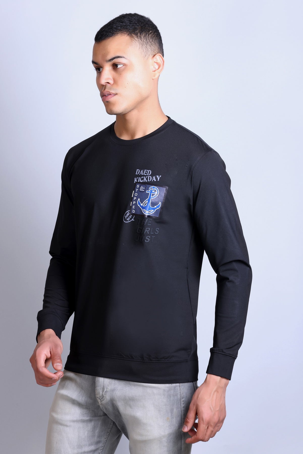 Men's Printed Round Neck Sweatshirt