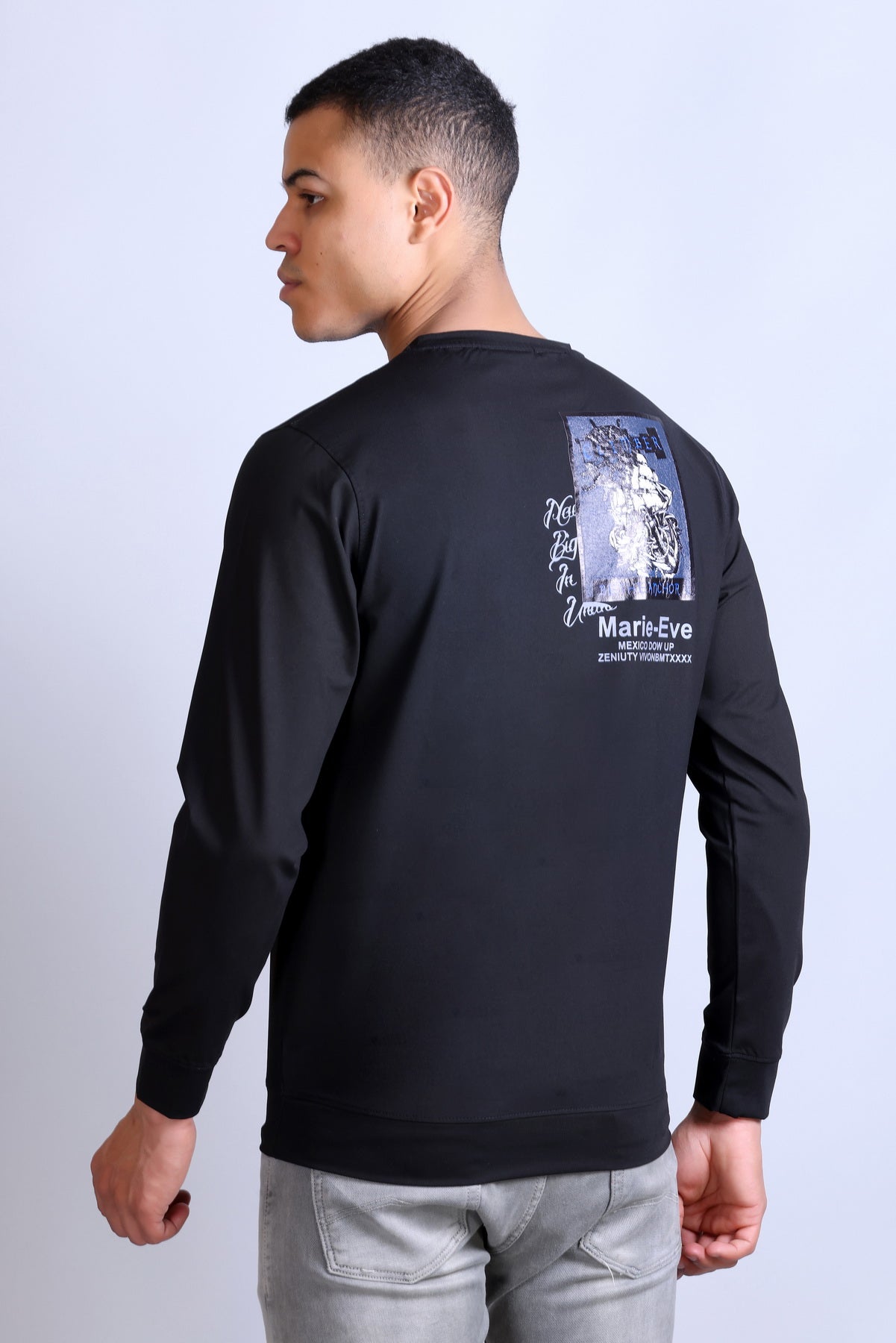 Men's Printed Round Neck Sweatshirt