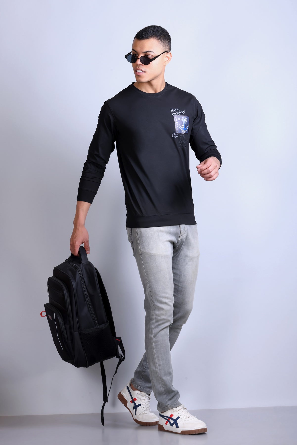 Men's Printed Round Neck Sweatshirt