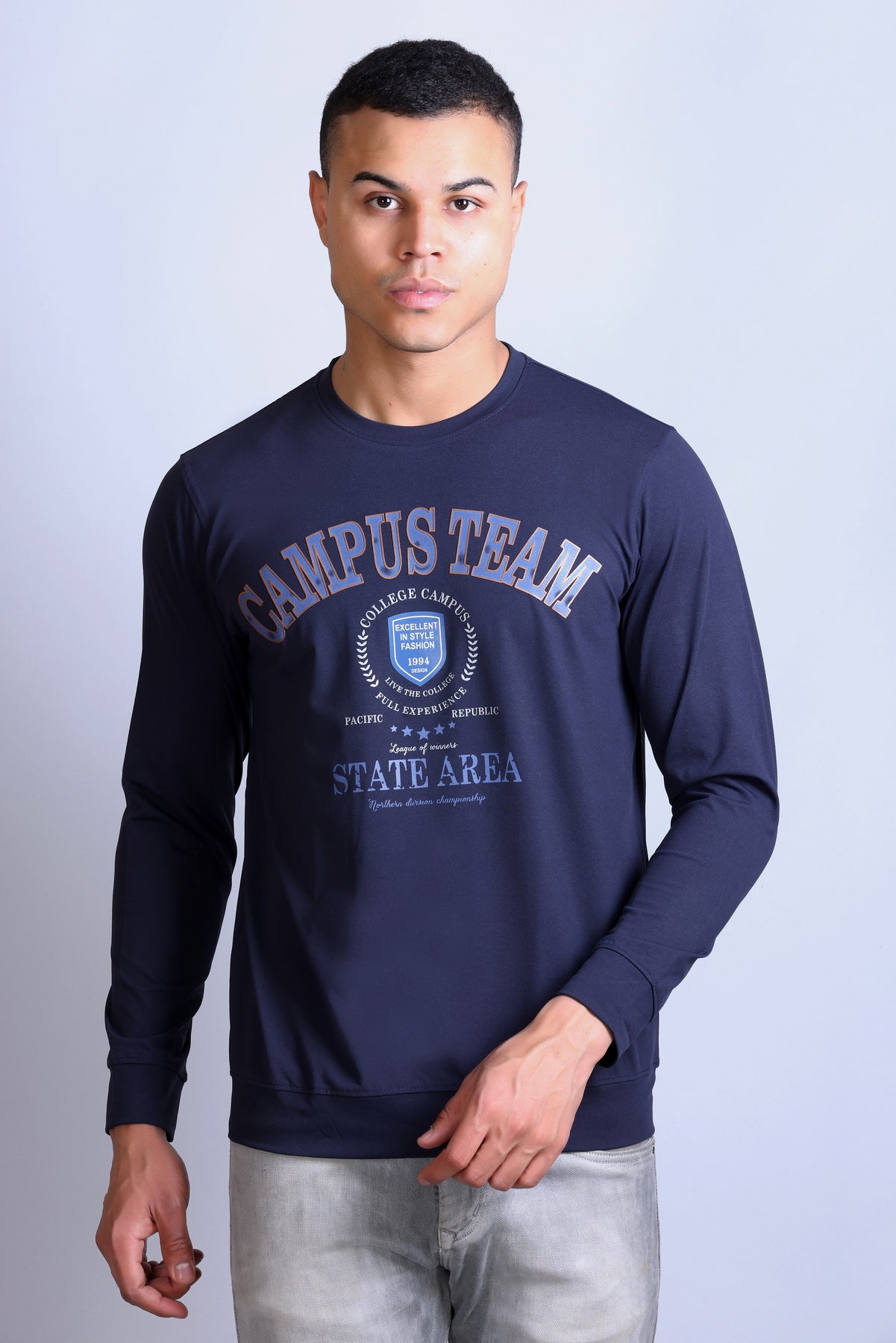Men's Printed Round Neck Sweatshirt