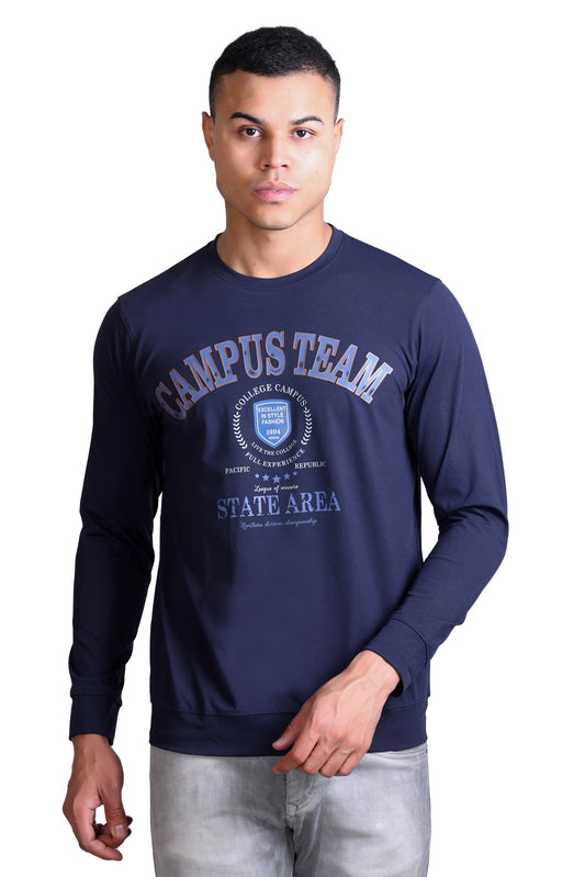 Men's Printed Round Neck Sweatshirt