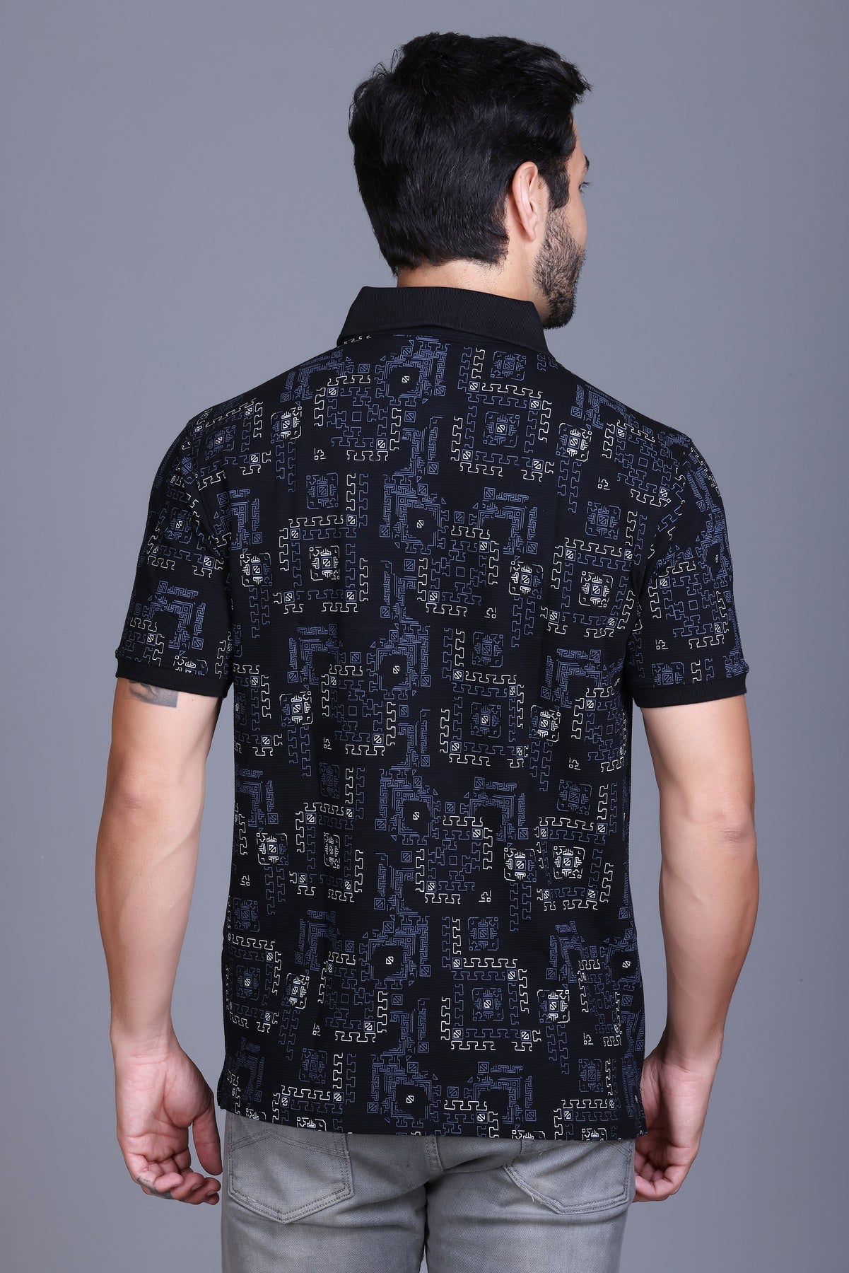Men's Black Collar T-Shirt