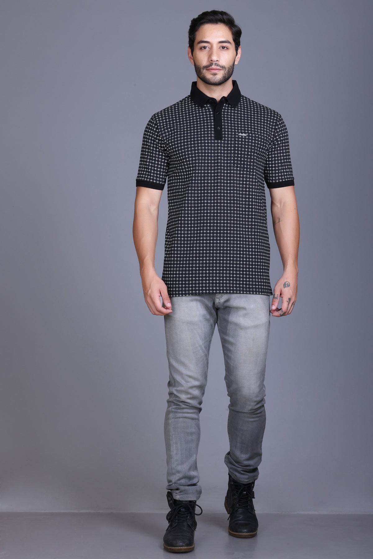 Men's Black Collar T-Shirt
