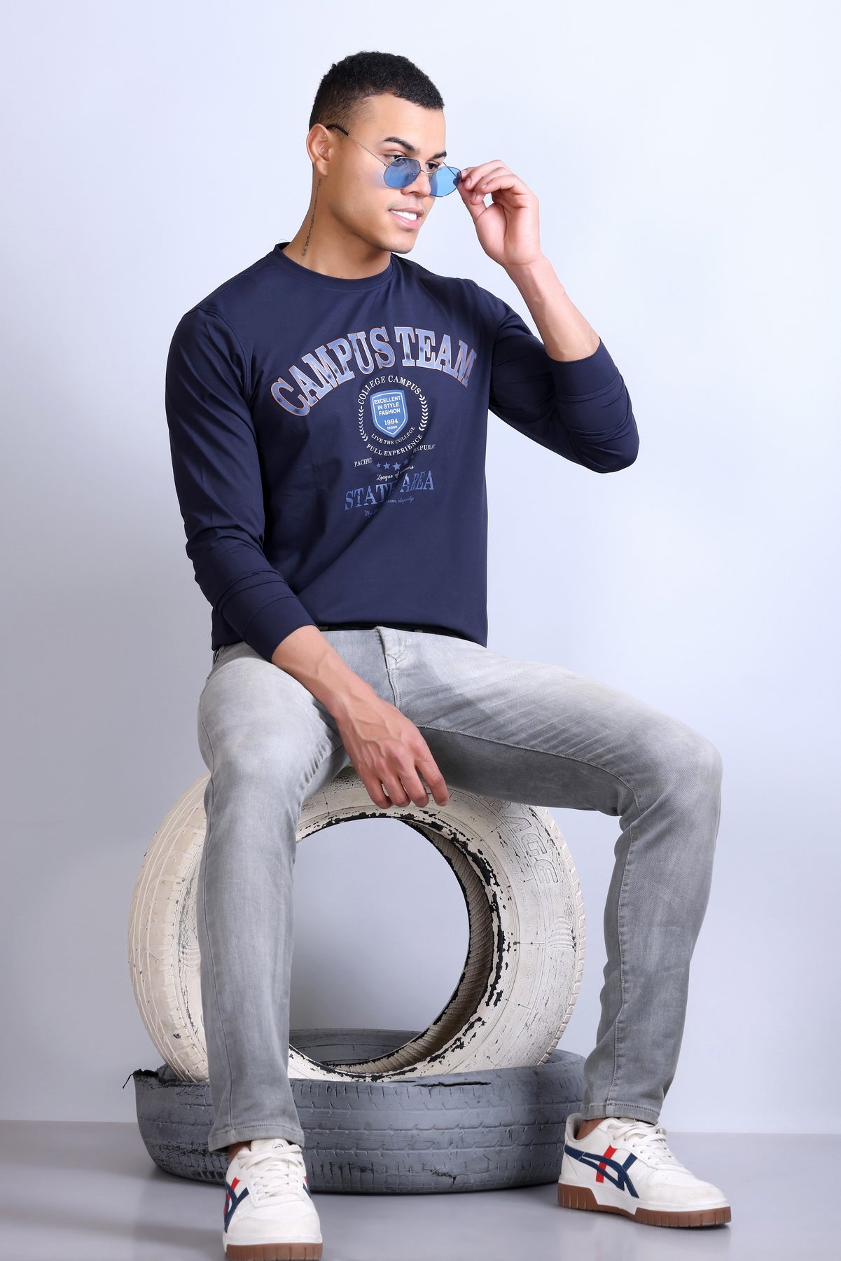 Men's Printed Round Neck Sweatshirt