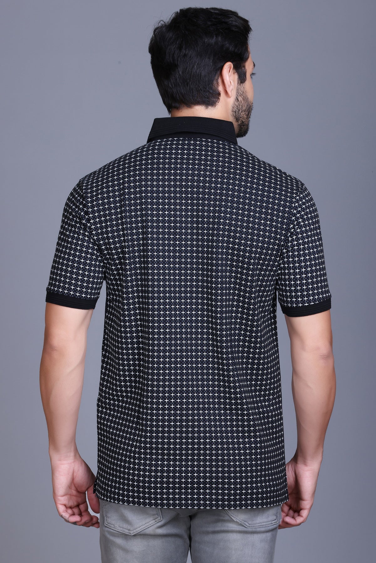 Men's Black Collar T-Shirt