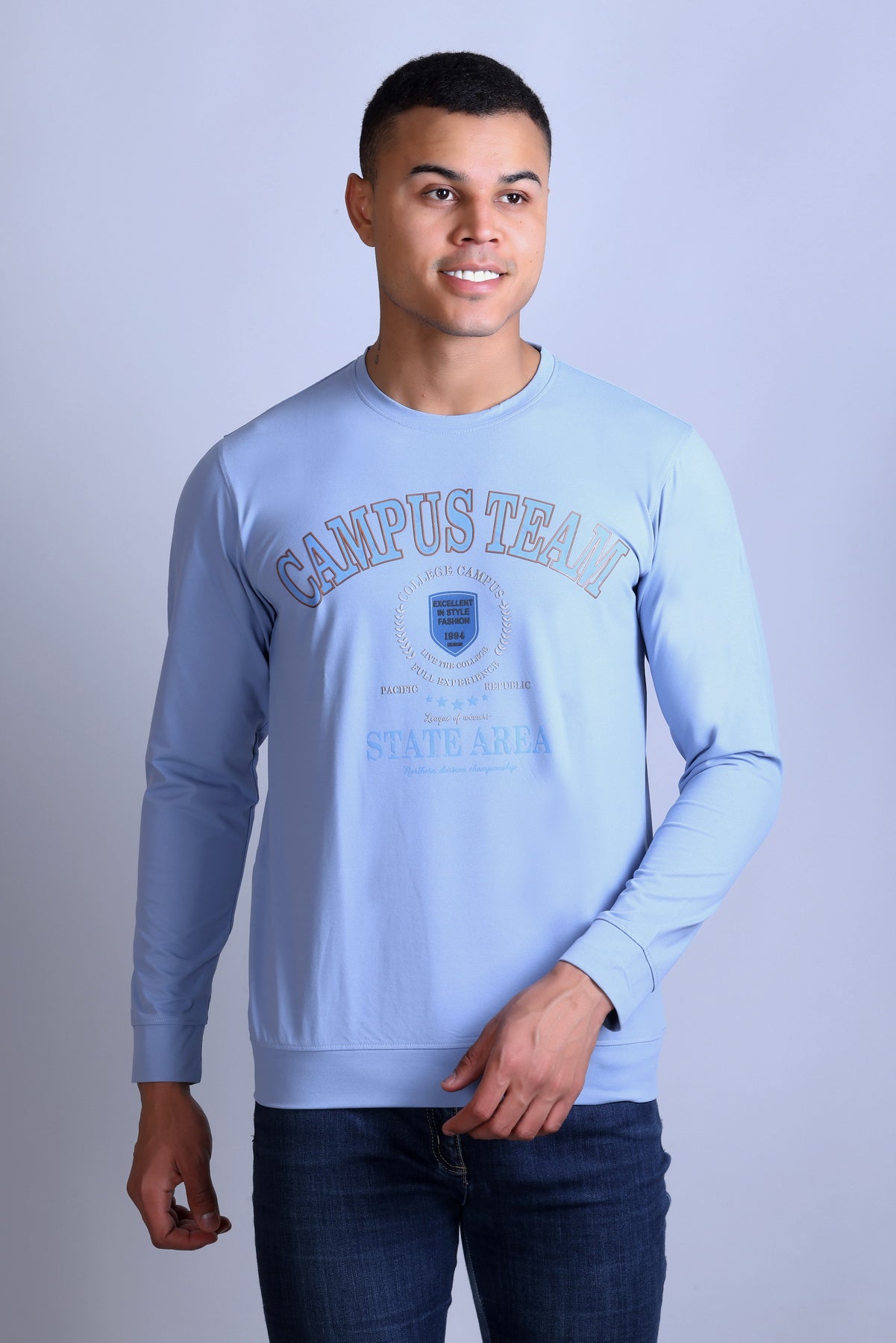 Men's Printed Round Neck Sweatshirt