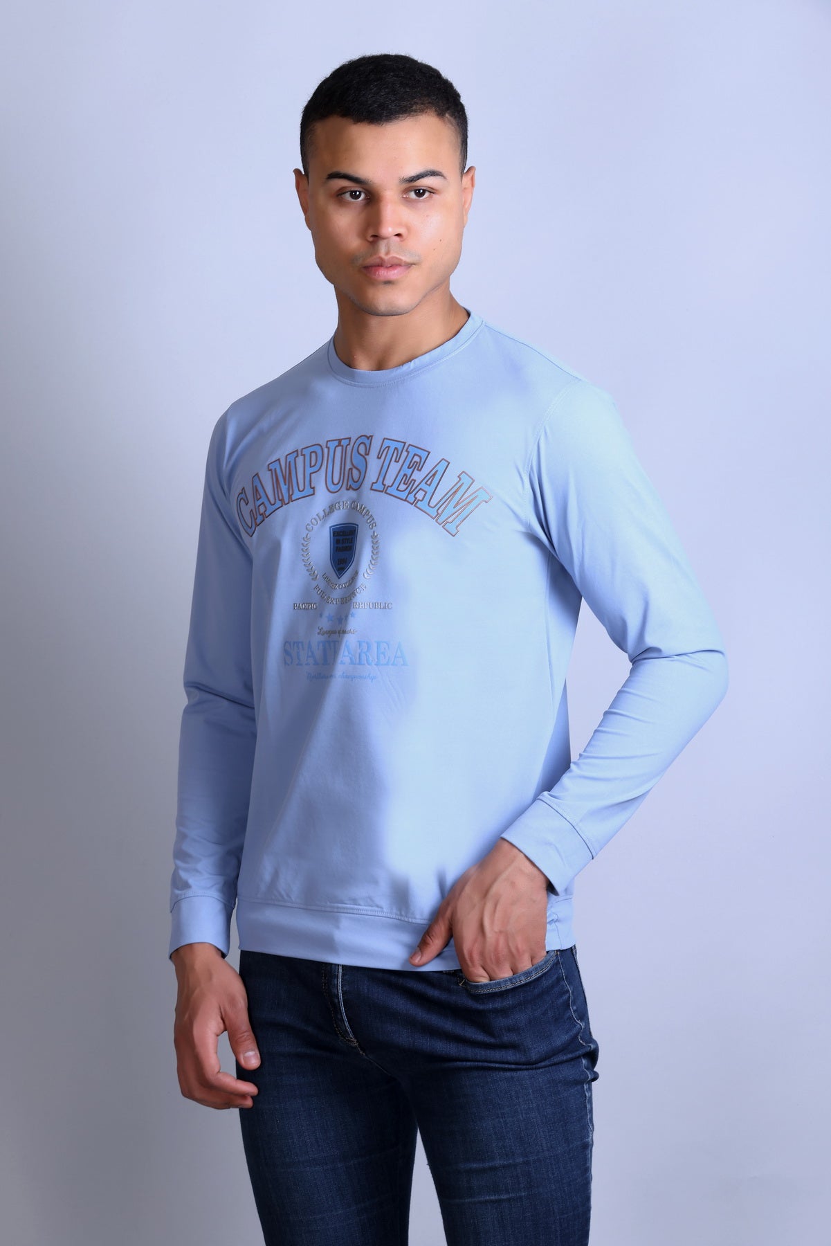 Men's Printed Round Neck Sweatshirt