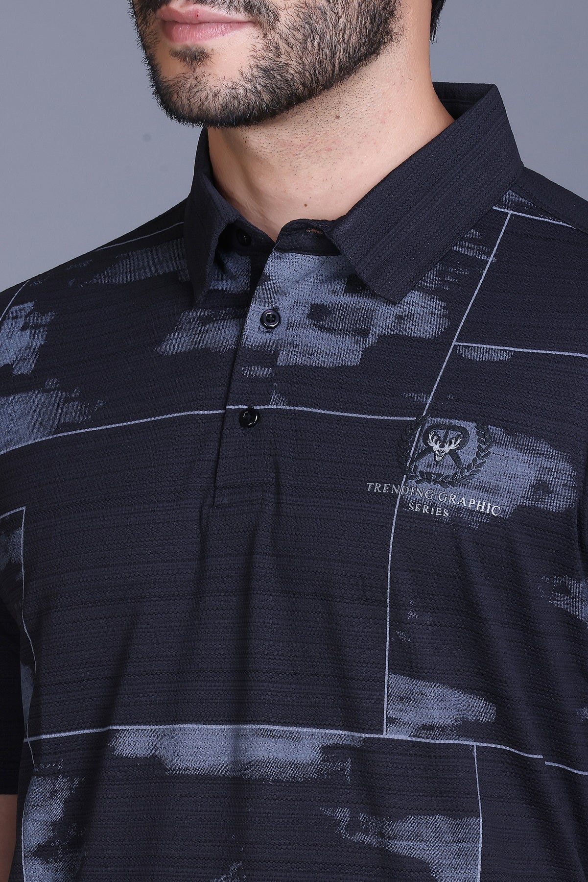Men's Black Collar T-Shirt