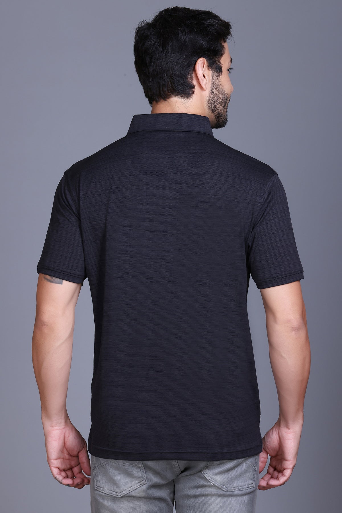 Men's Black Collar T-Shirt