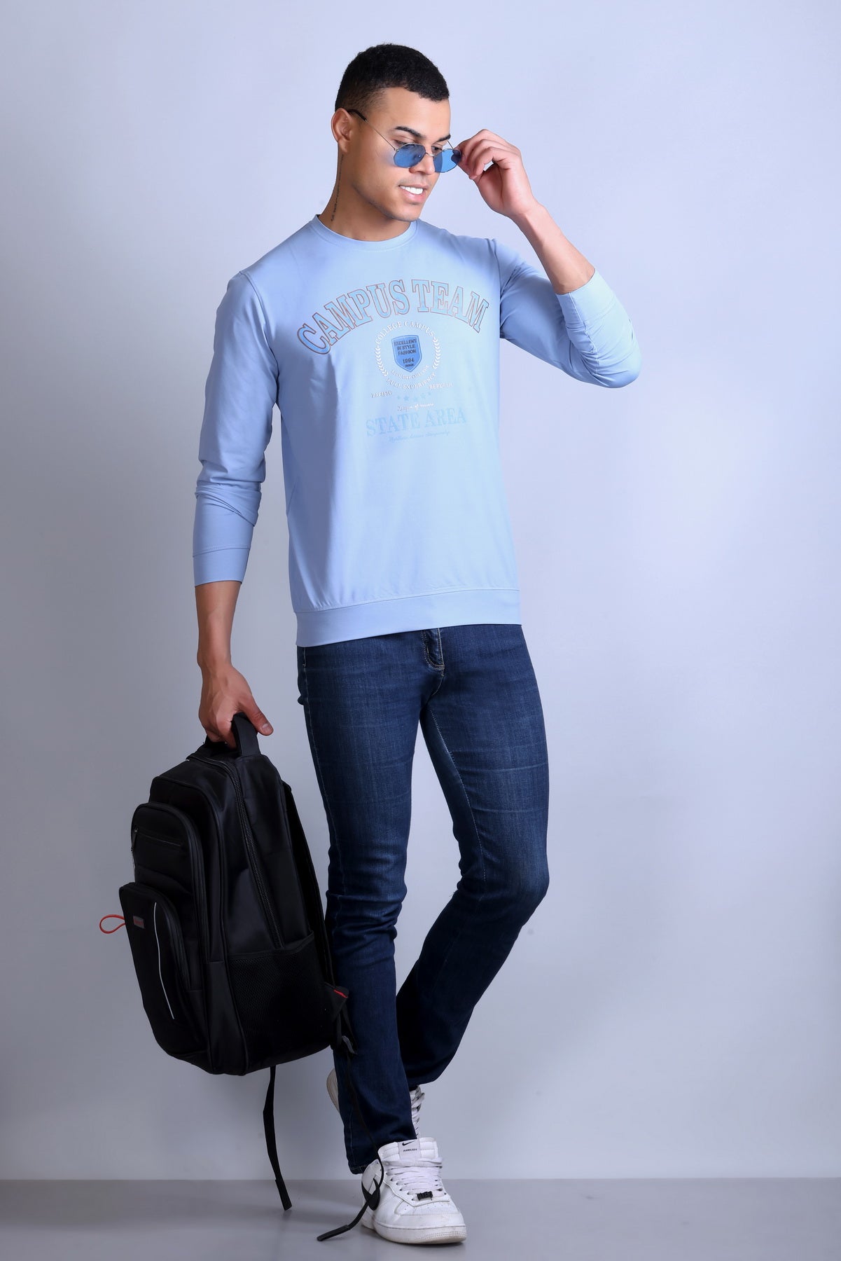 Men's Printed Round Neck Sweatshirt
