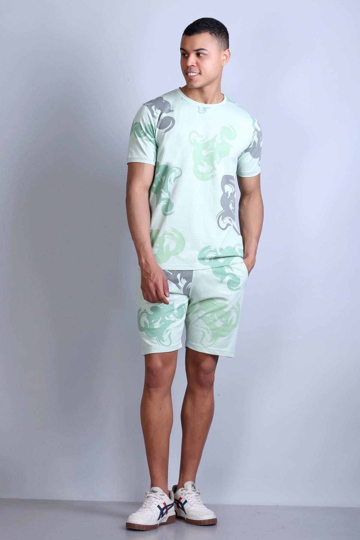 Men Printed Cotton Regular Fit Coord Set