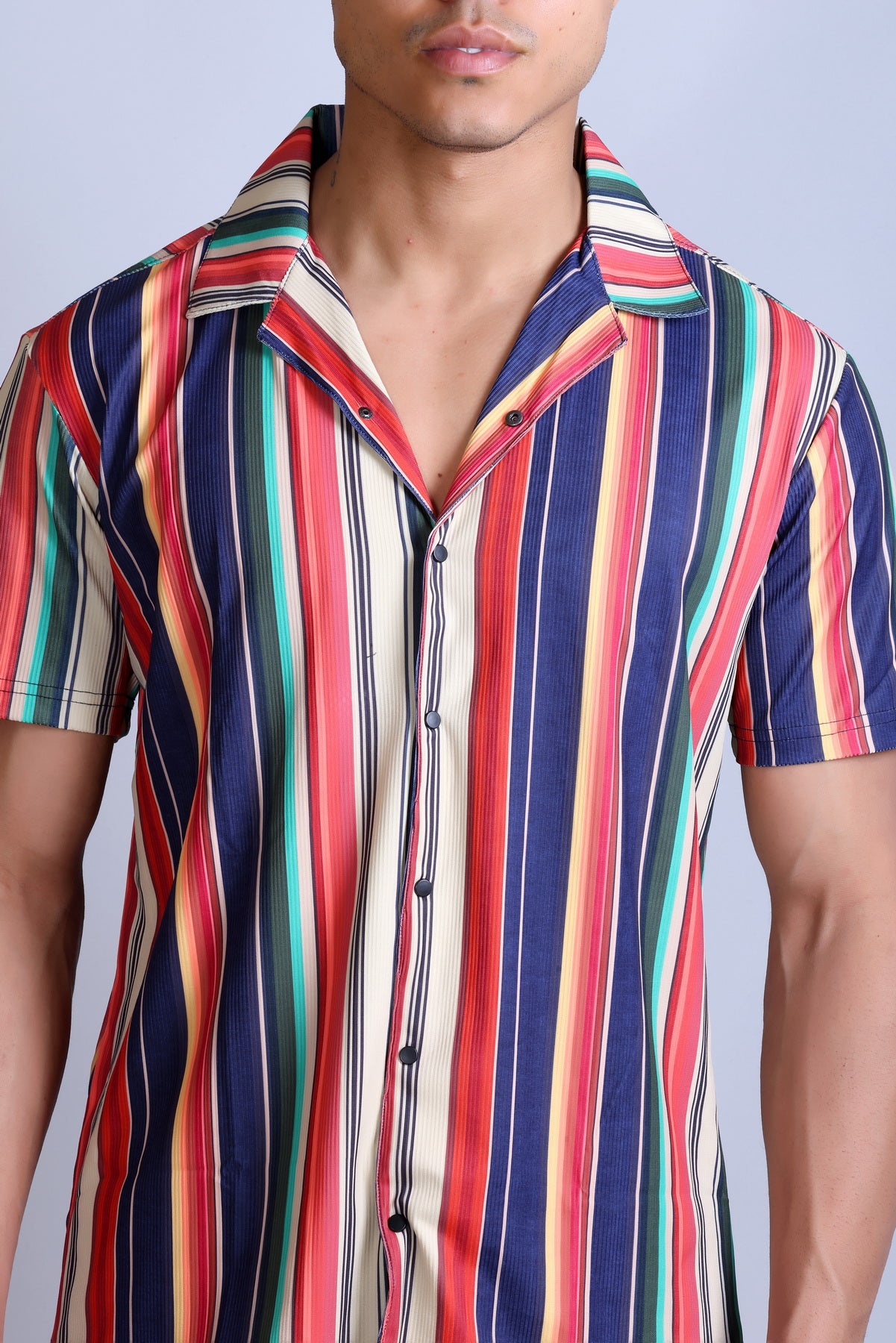 Men Striped Cotton Regular Fit Coord Set