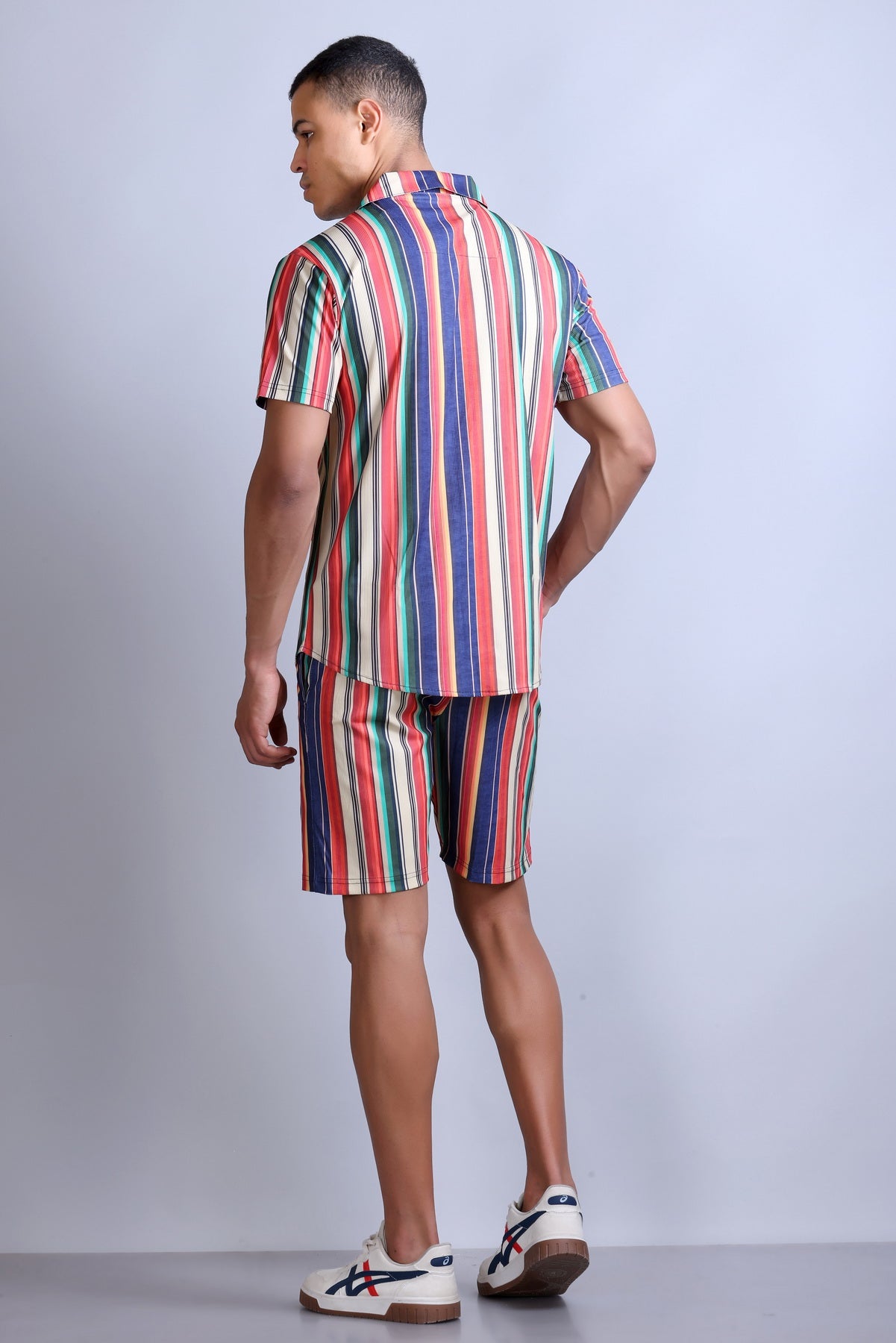 Men Striped Cotton Regular Fit Coord Set