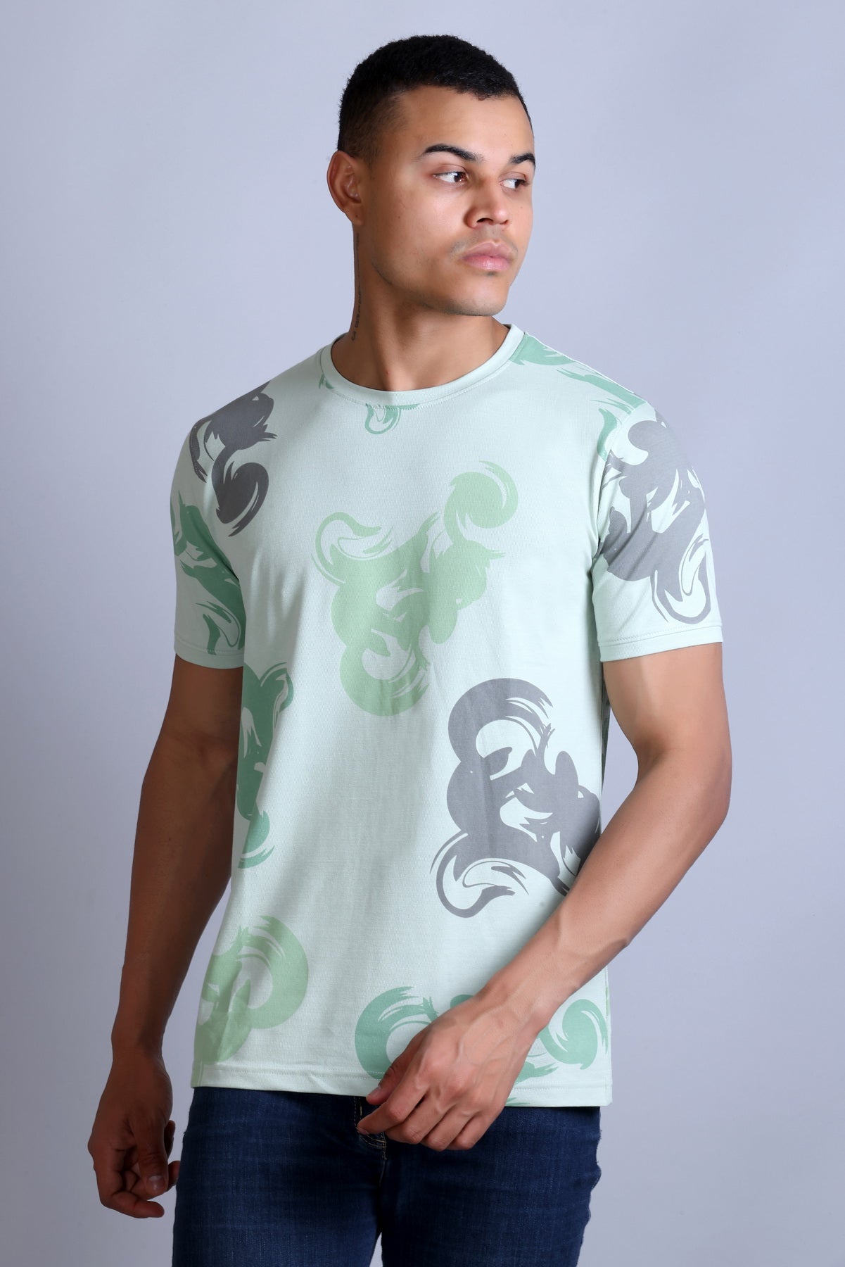 Men's Pista Printed Round Neck T-Shirt