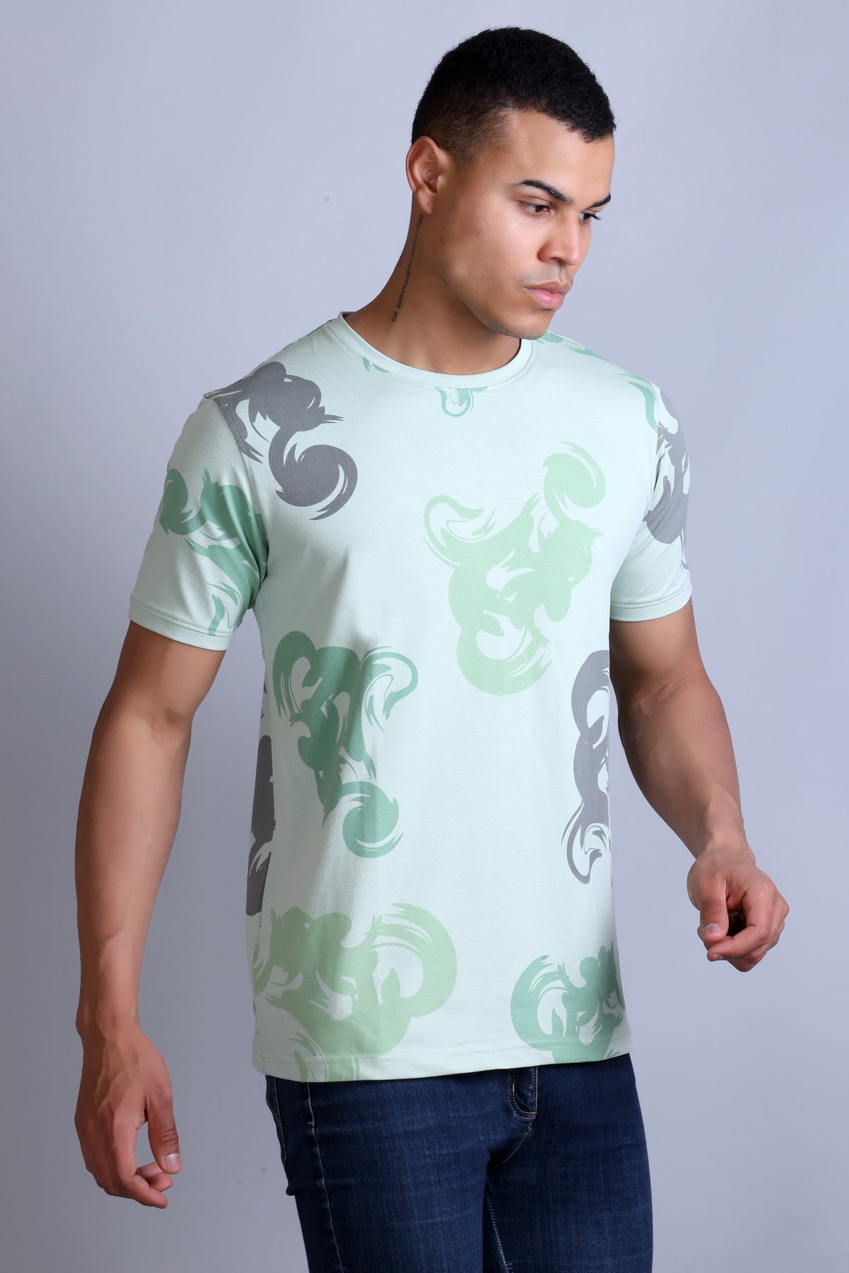 Men's Pista Printed Round Neck T-Shirt