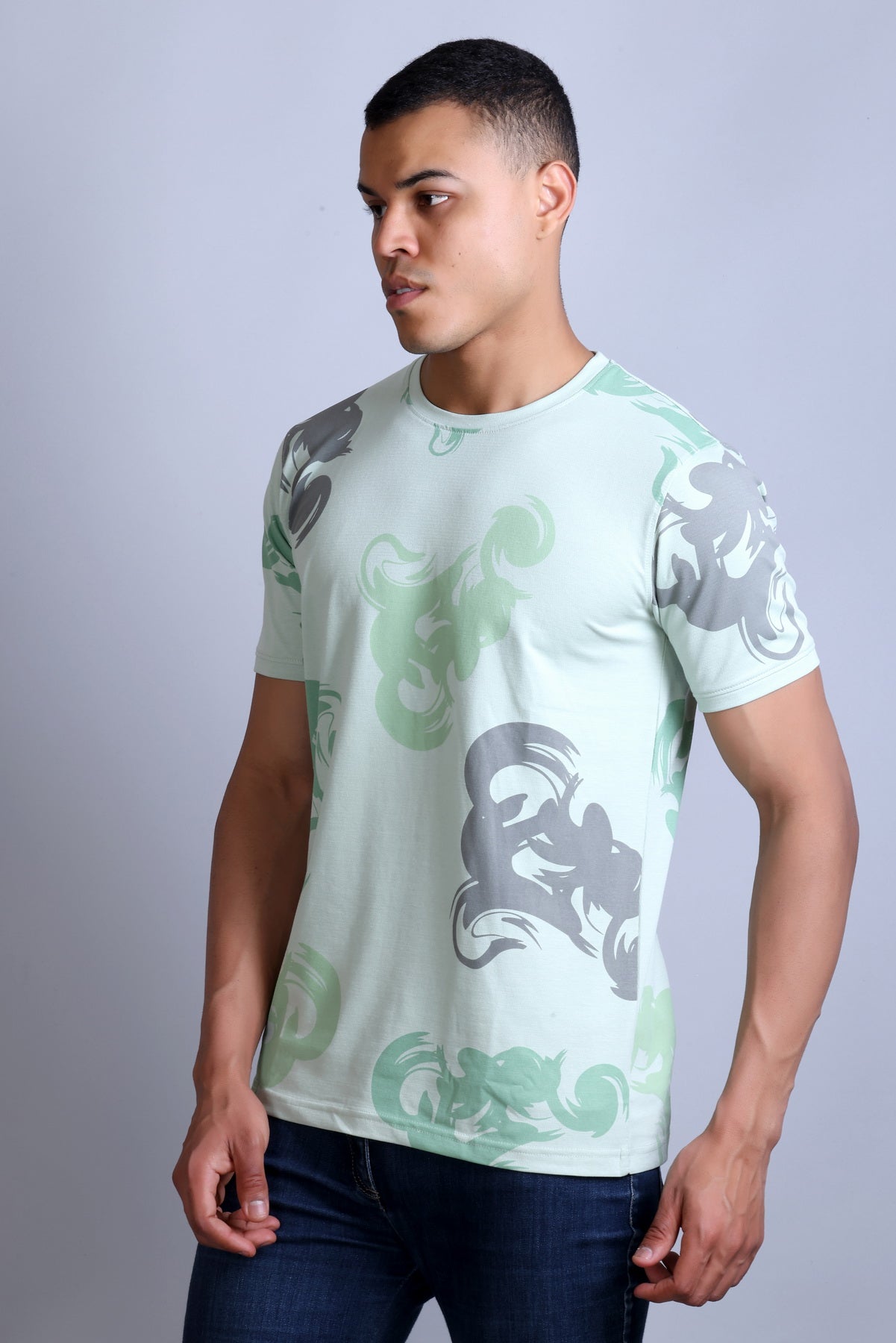 Men's Pista Printed Round Neck T-Shirt
