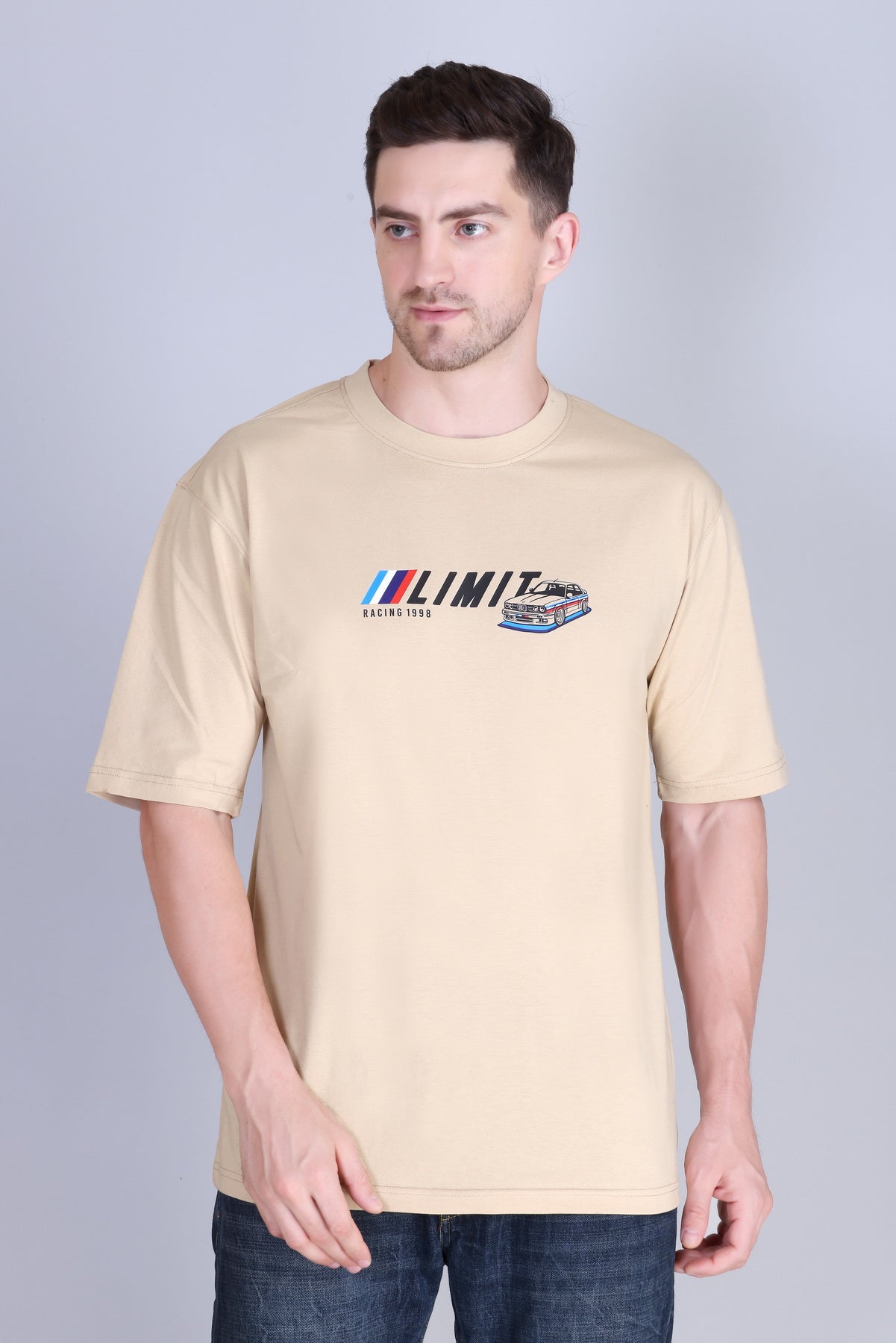 Men's Solid Oversize Round Neck T-Shirt ( Pack of 2 )