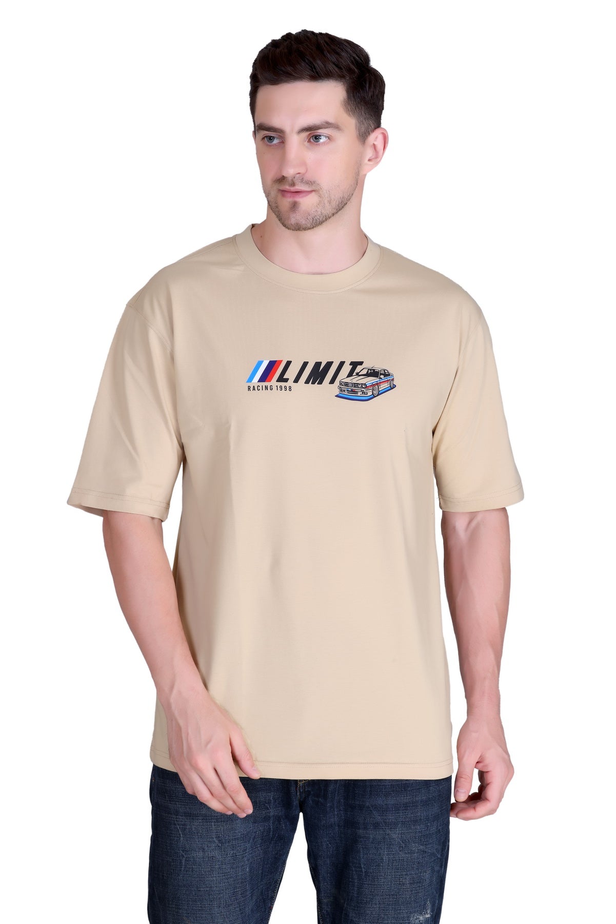 Men's Solid Oversize Round Neck T-Shirt ( Pack of 2 )