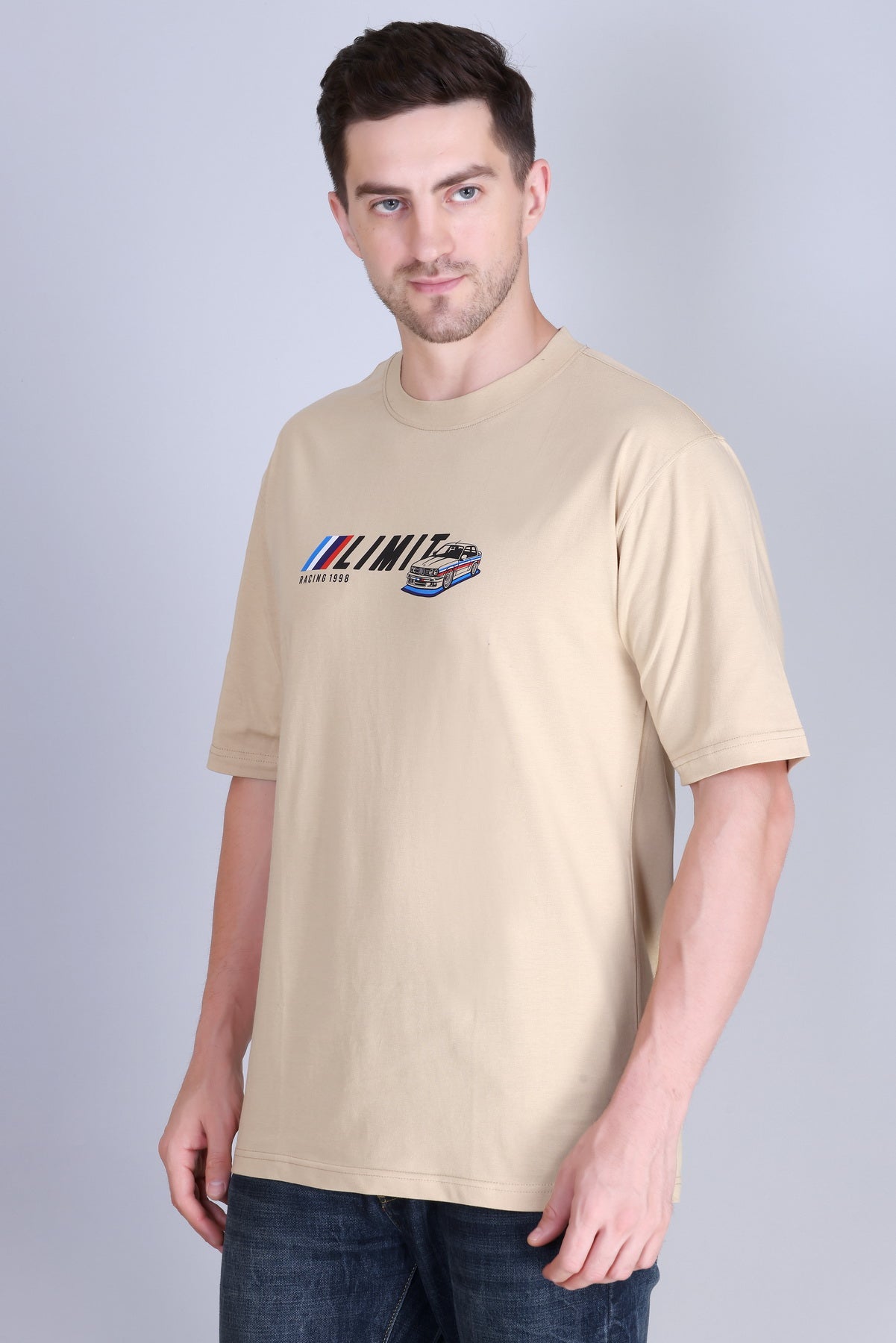 Men's Solid Oversize Round Neck T-Shirt ( Pack of 2 )