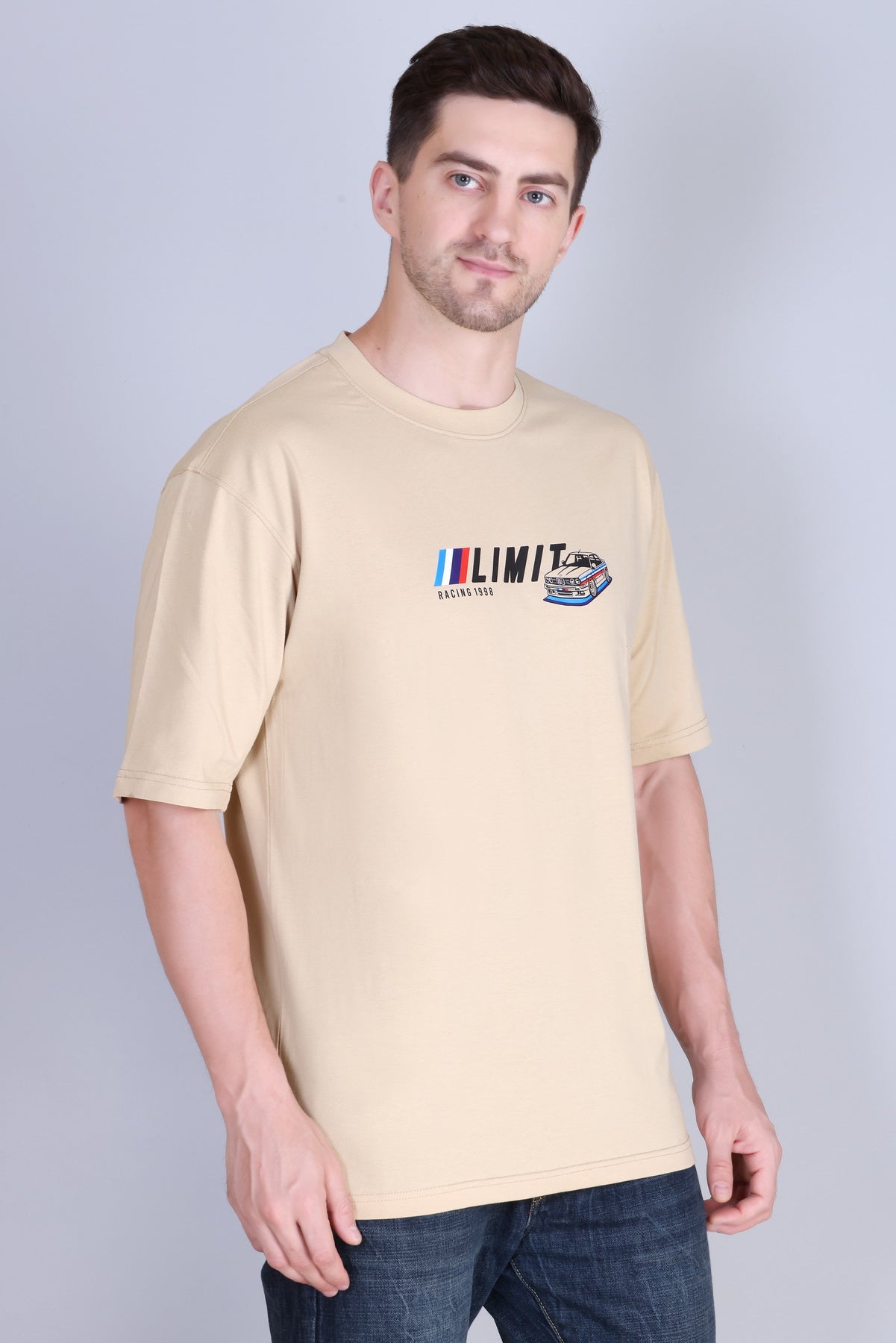 Men's Solid Oversize Round Neck T-Shirt ( Pack of 2 )