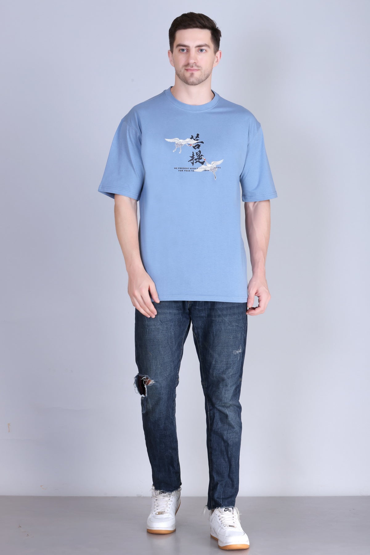 Men's Solid Oversize Round Neck T-Shirt ( Pack of 2 )